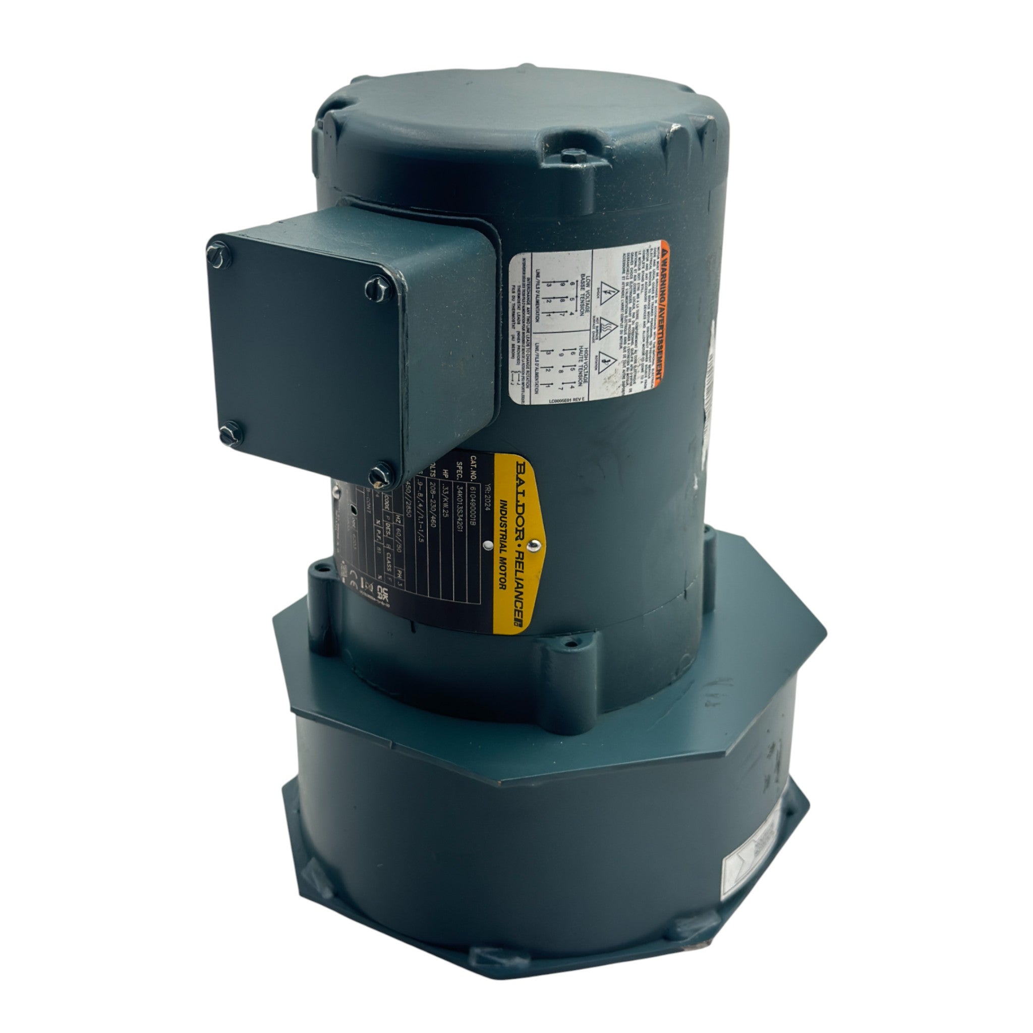 610490001B Baldor Blower Motor 208/230-460V