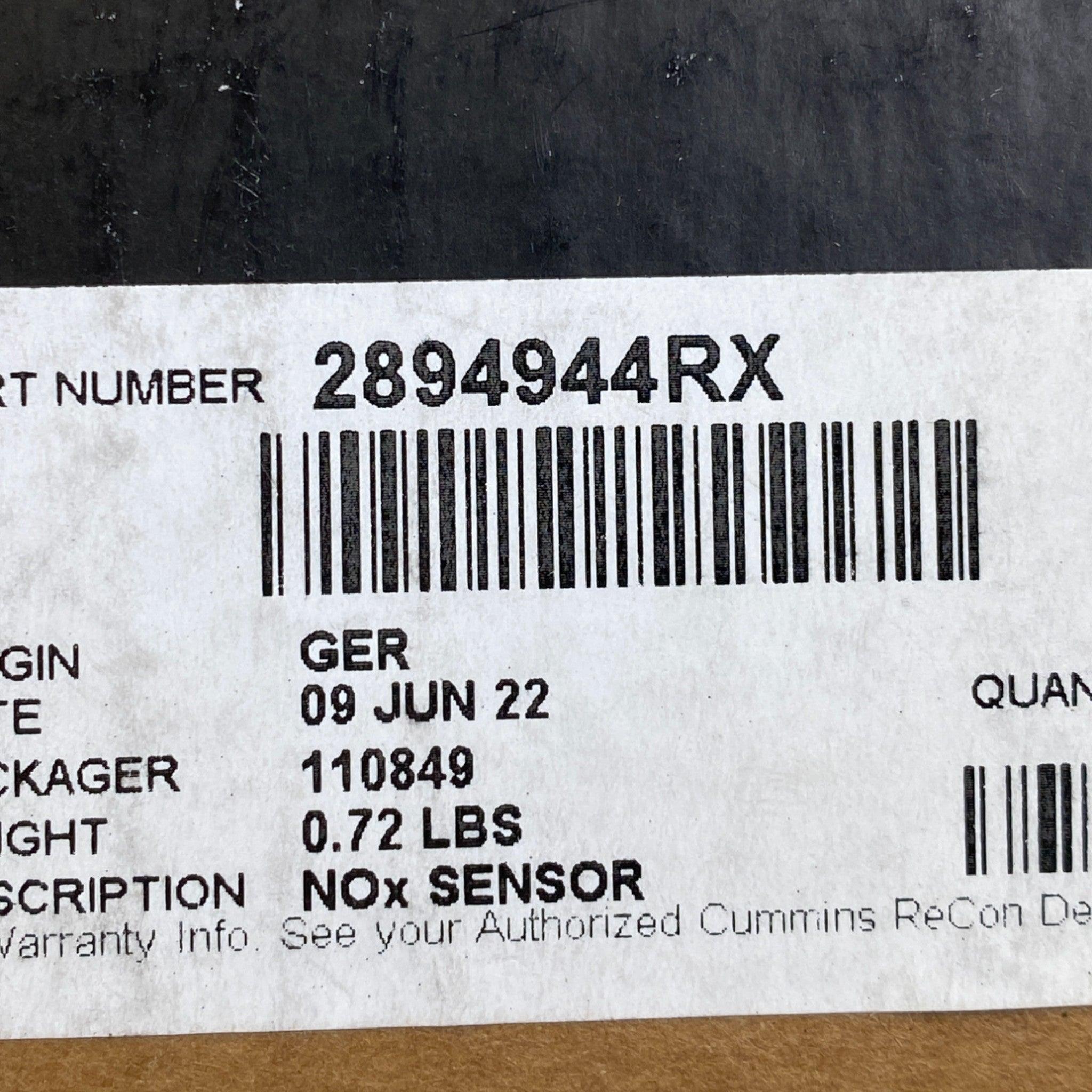 2894944Rx Genuine Cummins Nox Sensor For Cummins Isb