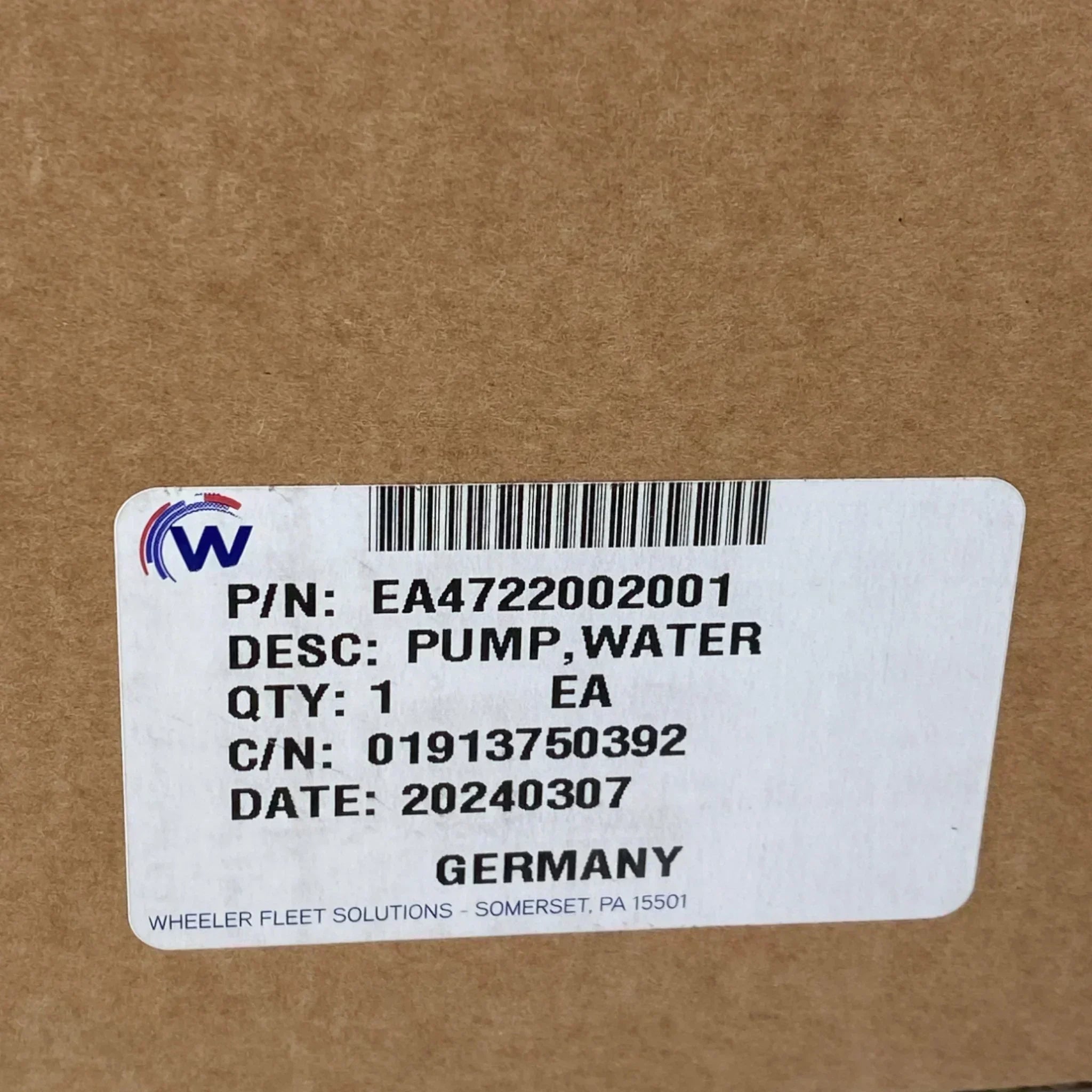 Ra4722001601 Genuine Detroit Diesel Water Pump For Dd15 Dd13