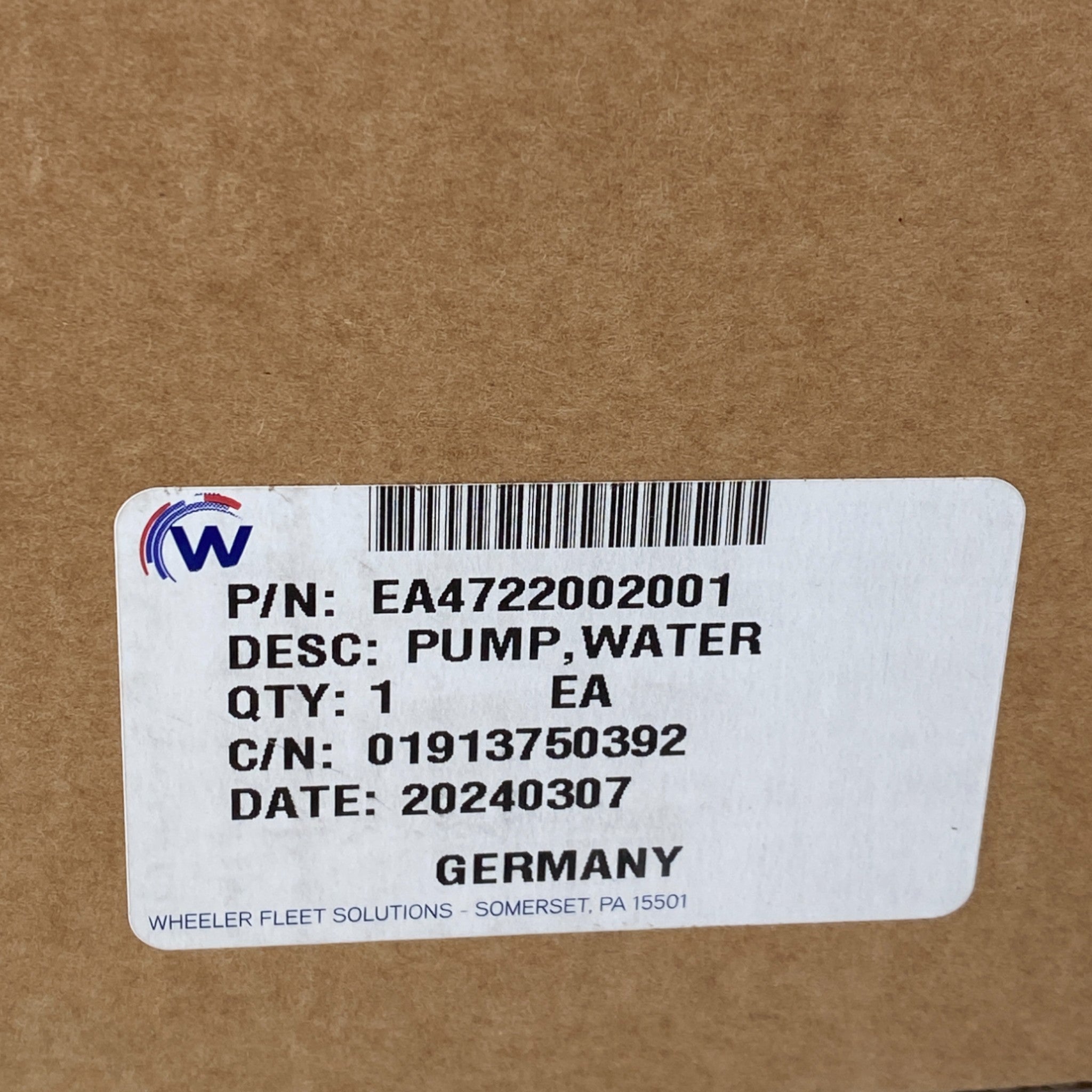 EA4722002001 Genuine Detroit Diesel Water Pump For Dd13 Dd15