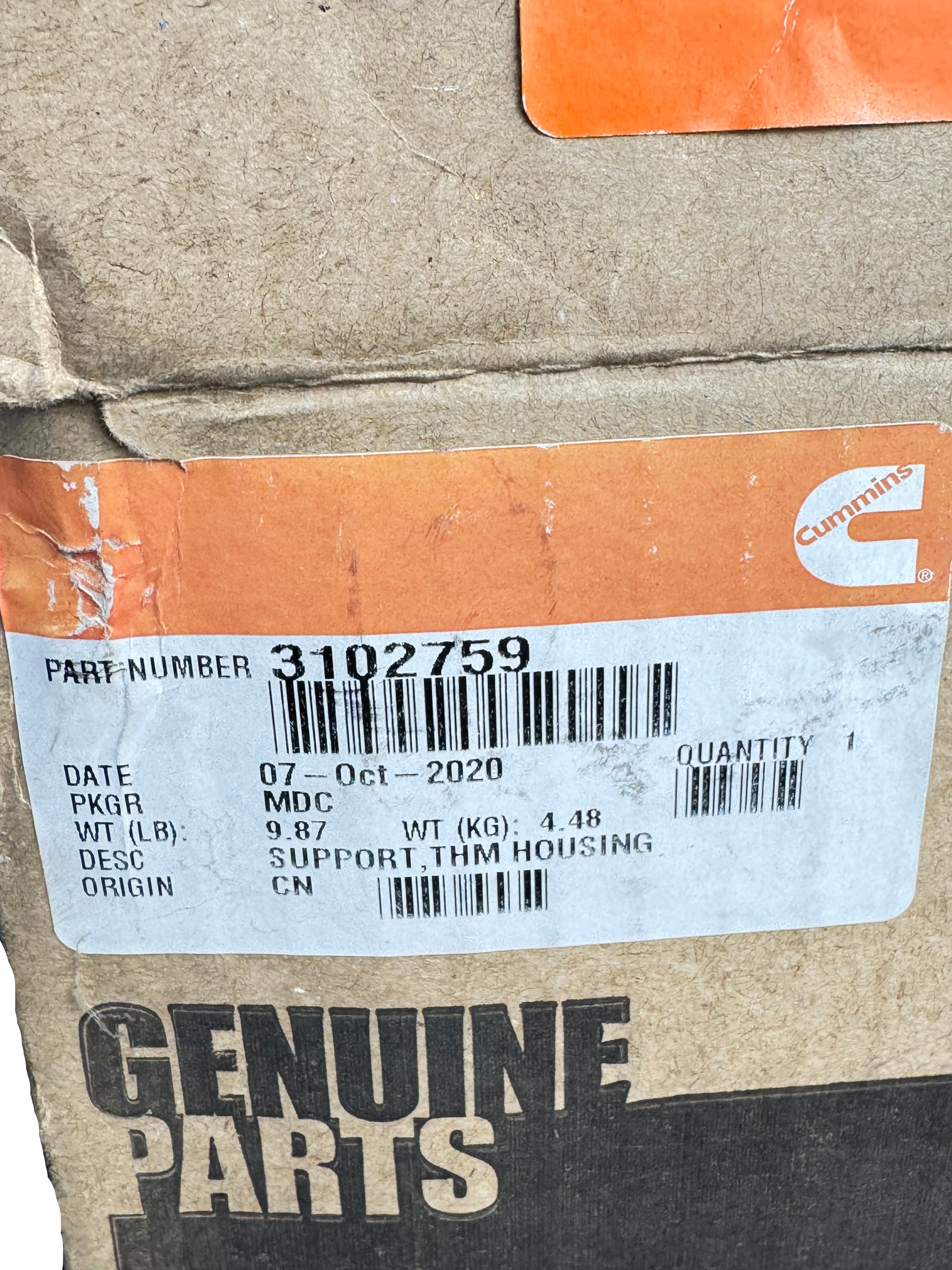 3102759 Genuine Cummins Thermostat Housing Support