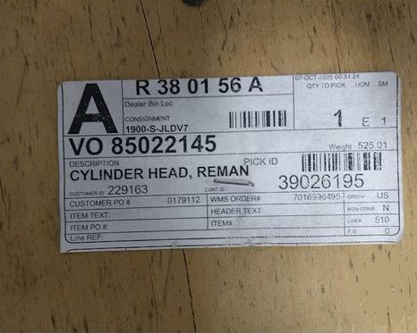 85022145 Genuine Mack Cylinder Head