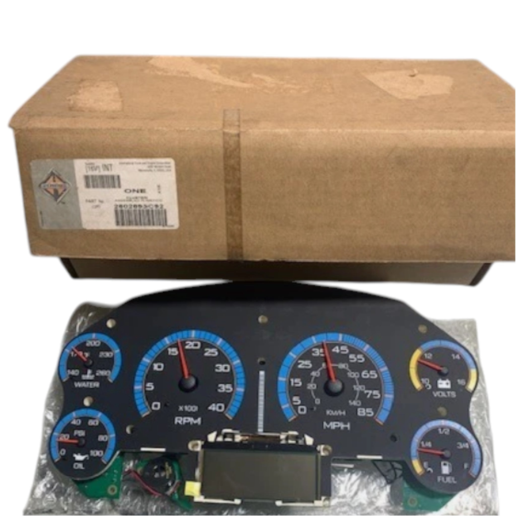2602893C93 Navistar Cluster Instrument Ctr Mdgl Bl