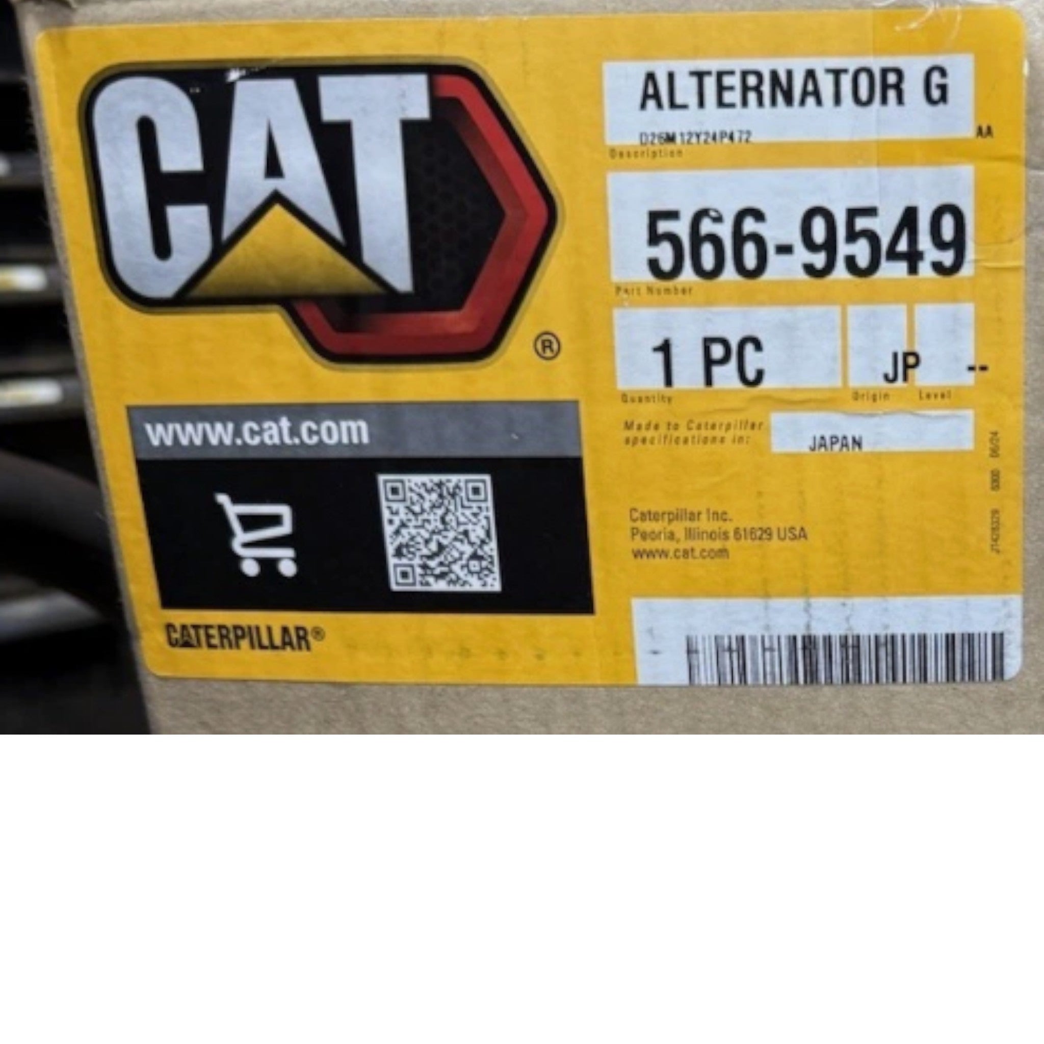 10R9789 CAT 24 Volts Alternator