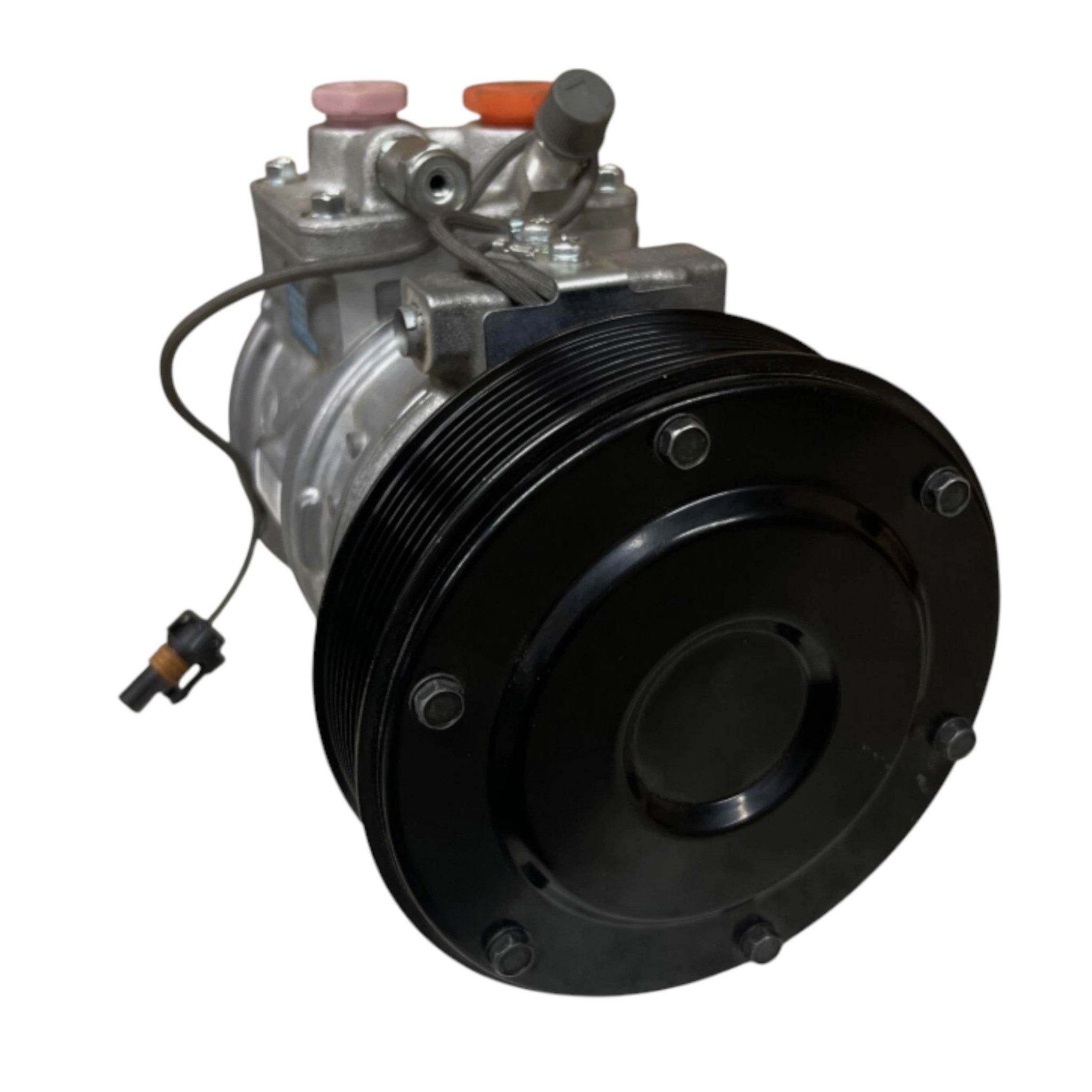 RE46609 John Deere Air Conditioner Compressor with Clutch and MOS2 Coating, 12 Volt