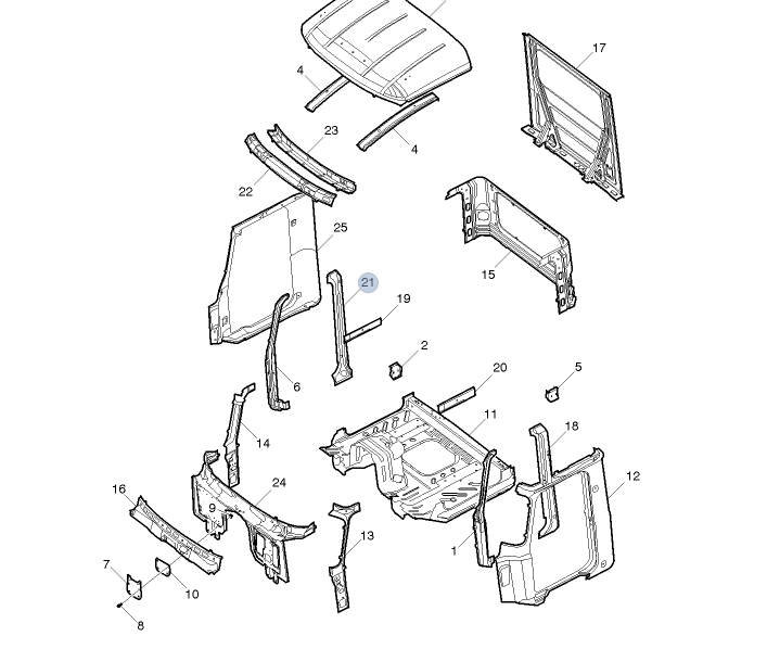 20883874 Genuine Mack Panel