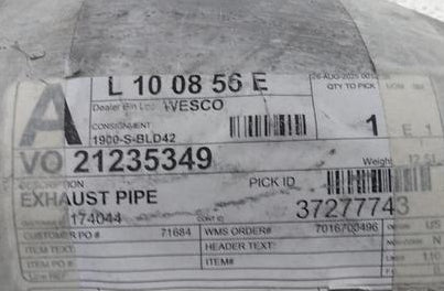 21235349 Genuine Mack Exhaust Pipe