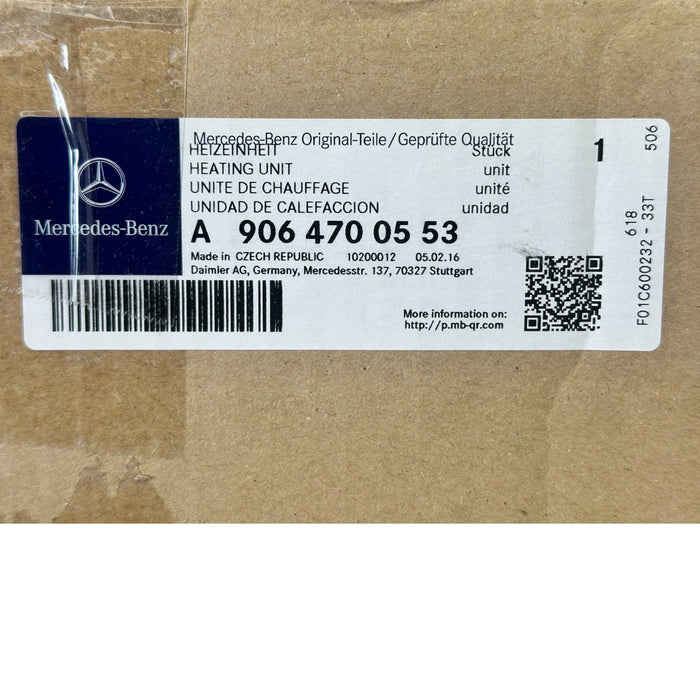 906 470 0553 Genuine Mercedes-Benz DEF Diesel Exhaust Fluid Heater