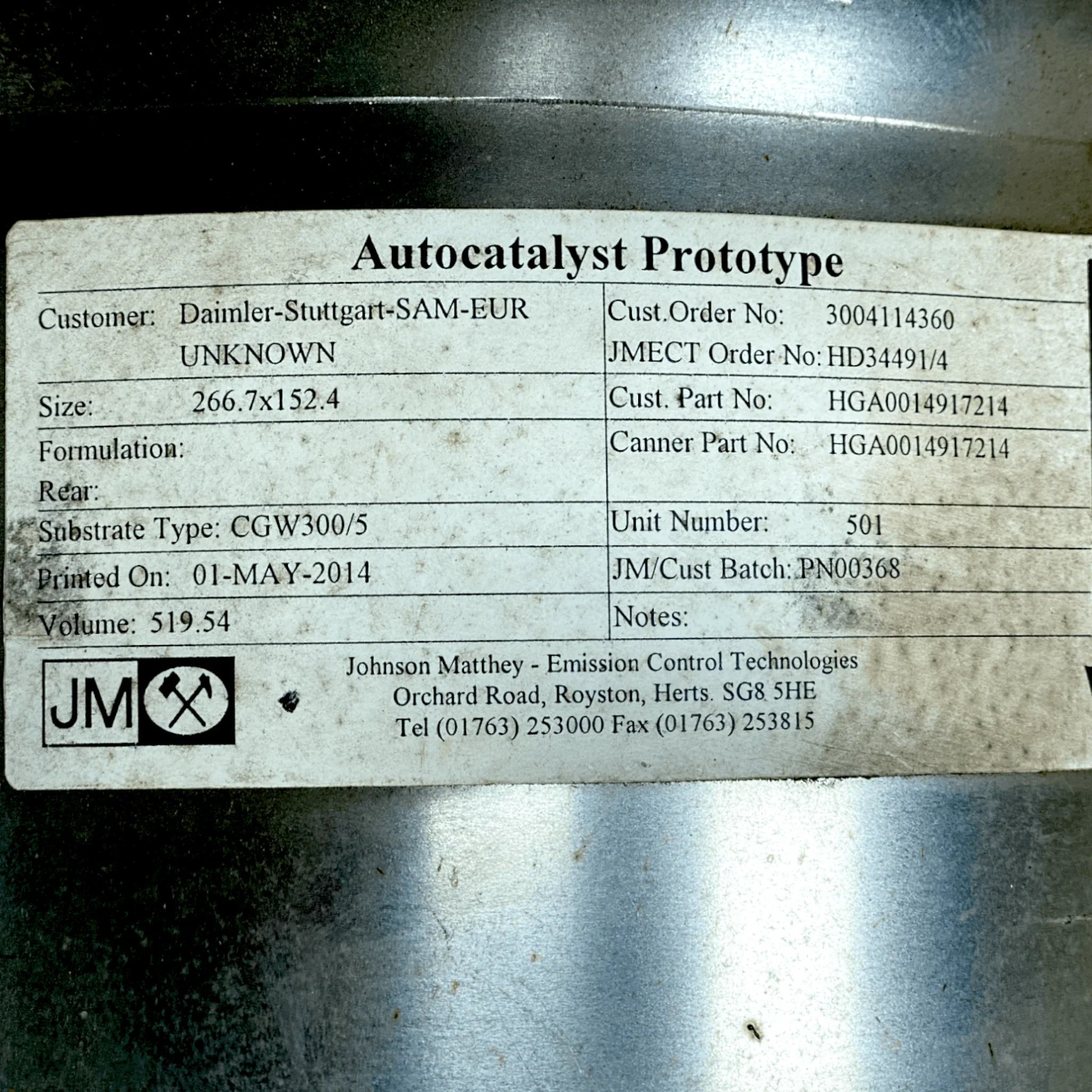 A0014917214 Genuine Detroit Diesel Aftertreatment Device