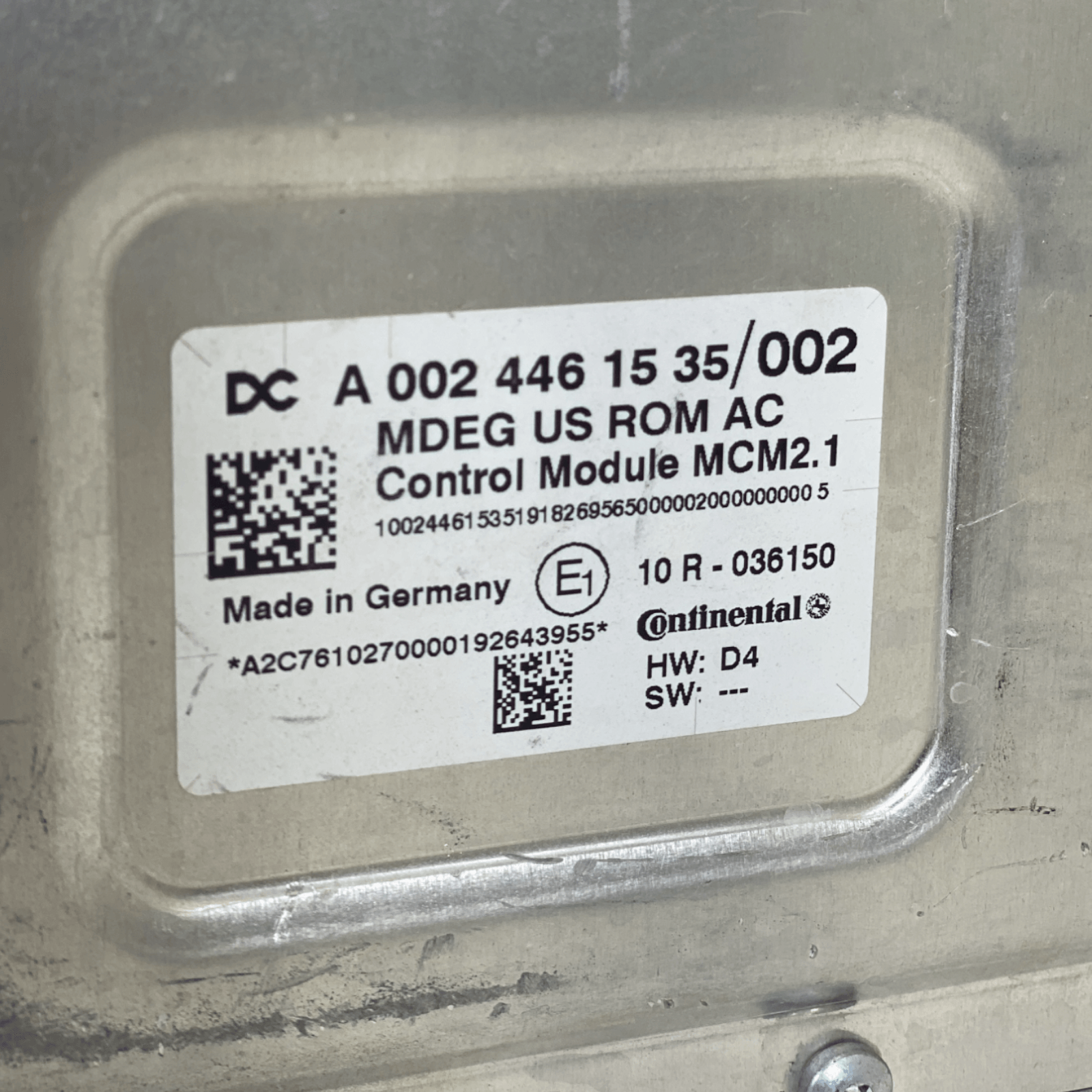 A0024461535 Genuine Detroit Diesel Ctrl Unit Mcm/2.1 D4 Muster Md - ADVANCED TRUCK PARTS