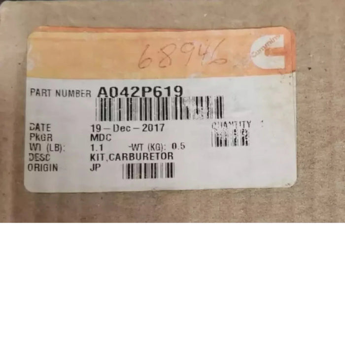 A042P619 Genuine Cummins Generator Carburetor Kit