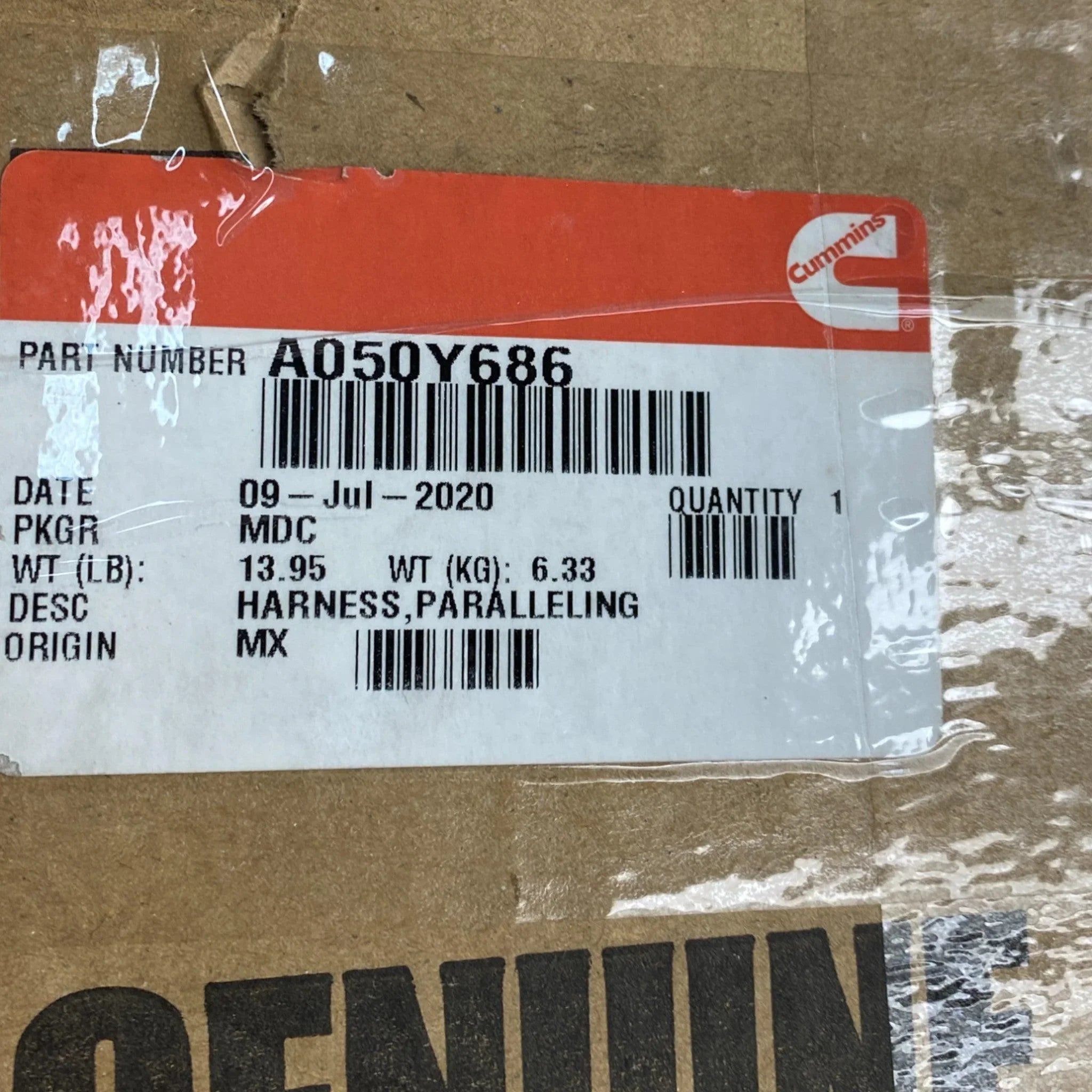 A050Y686 Genuine Cummins Paralleling Harness