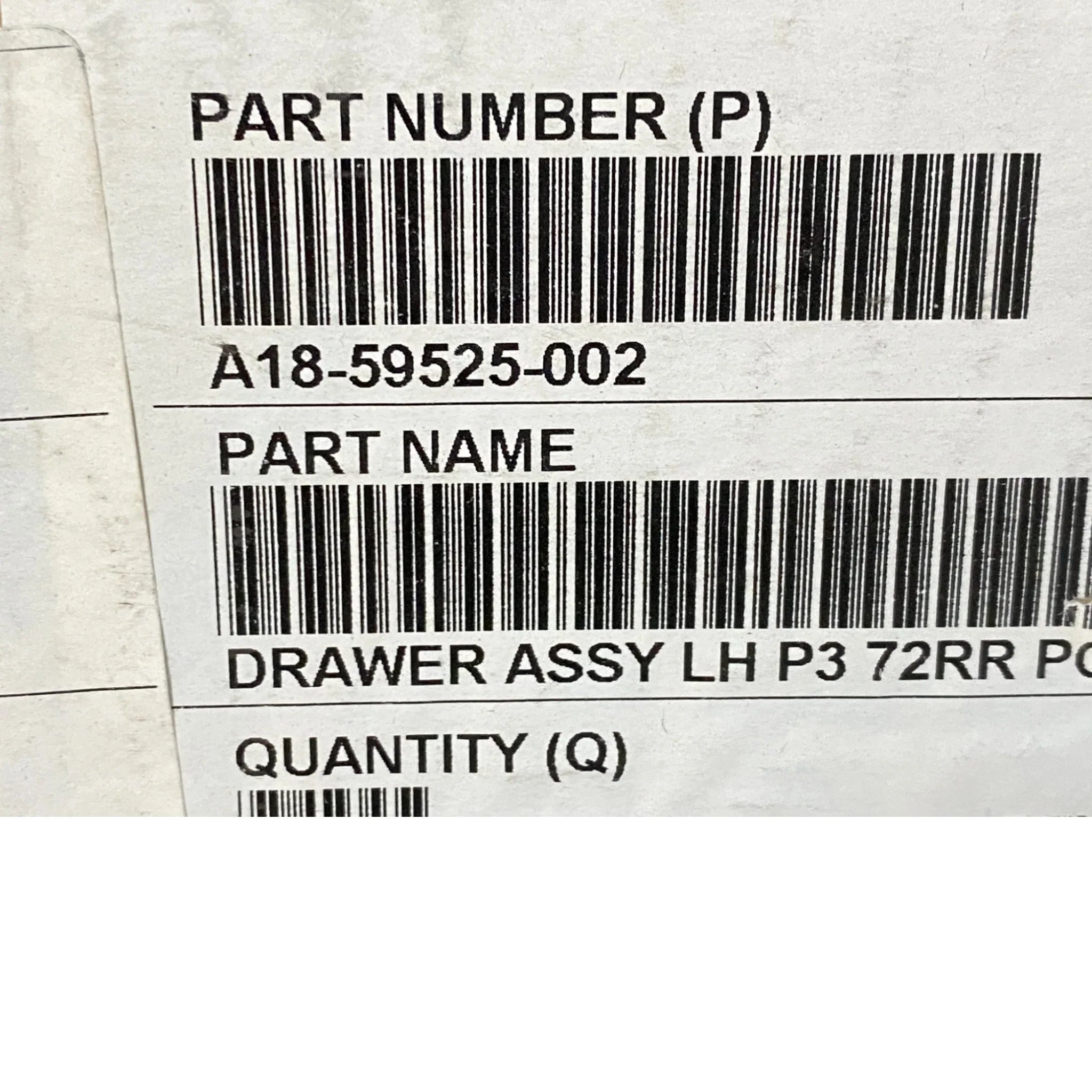 A1859525002 Genuine Freightliner Drawer Assembly