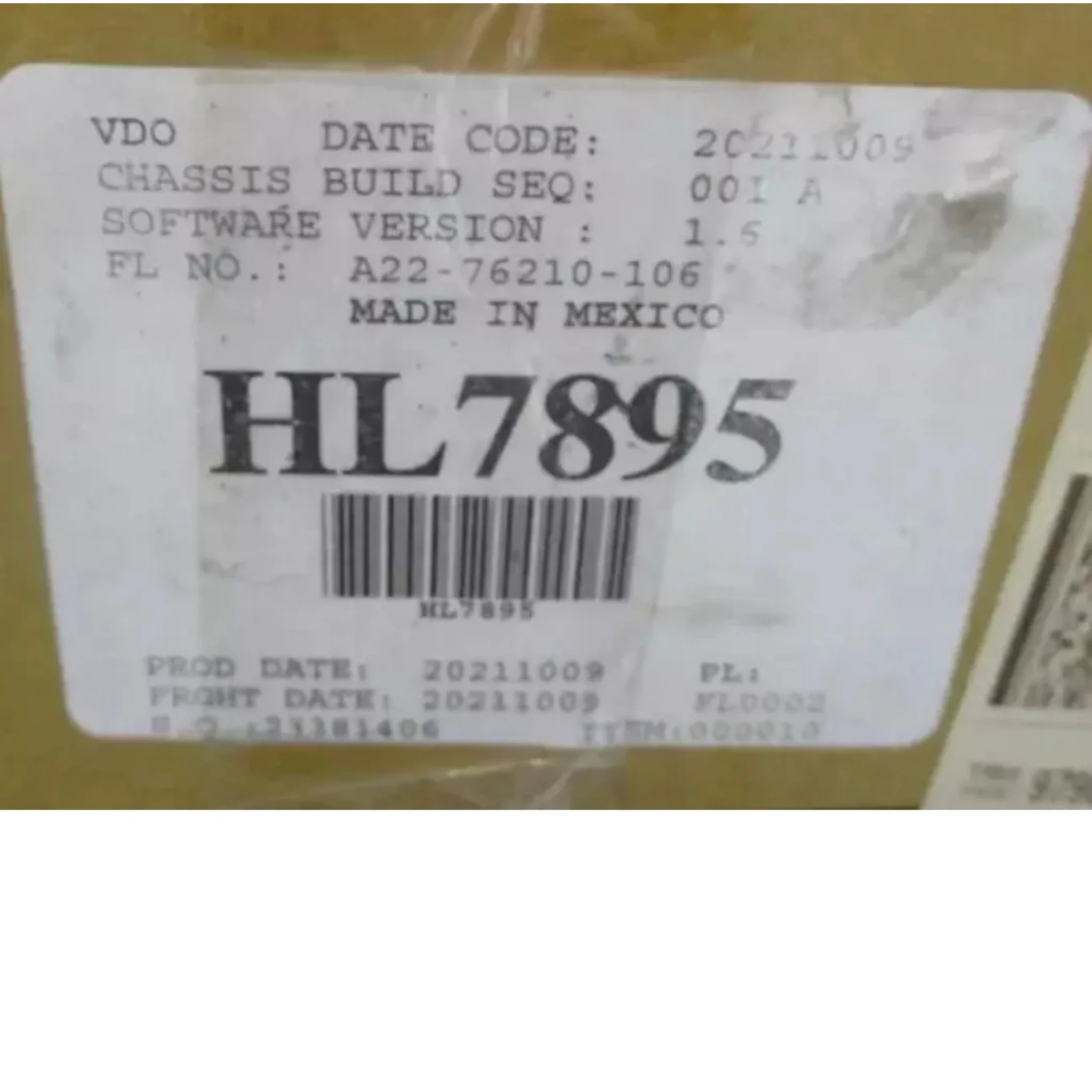 A22-76210-106 Genuine Freightliner Speedometer Instrument Cluster