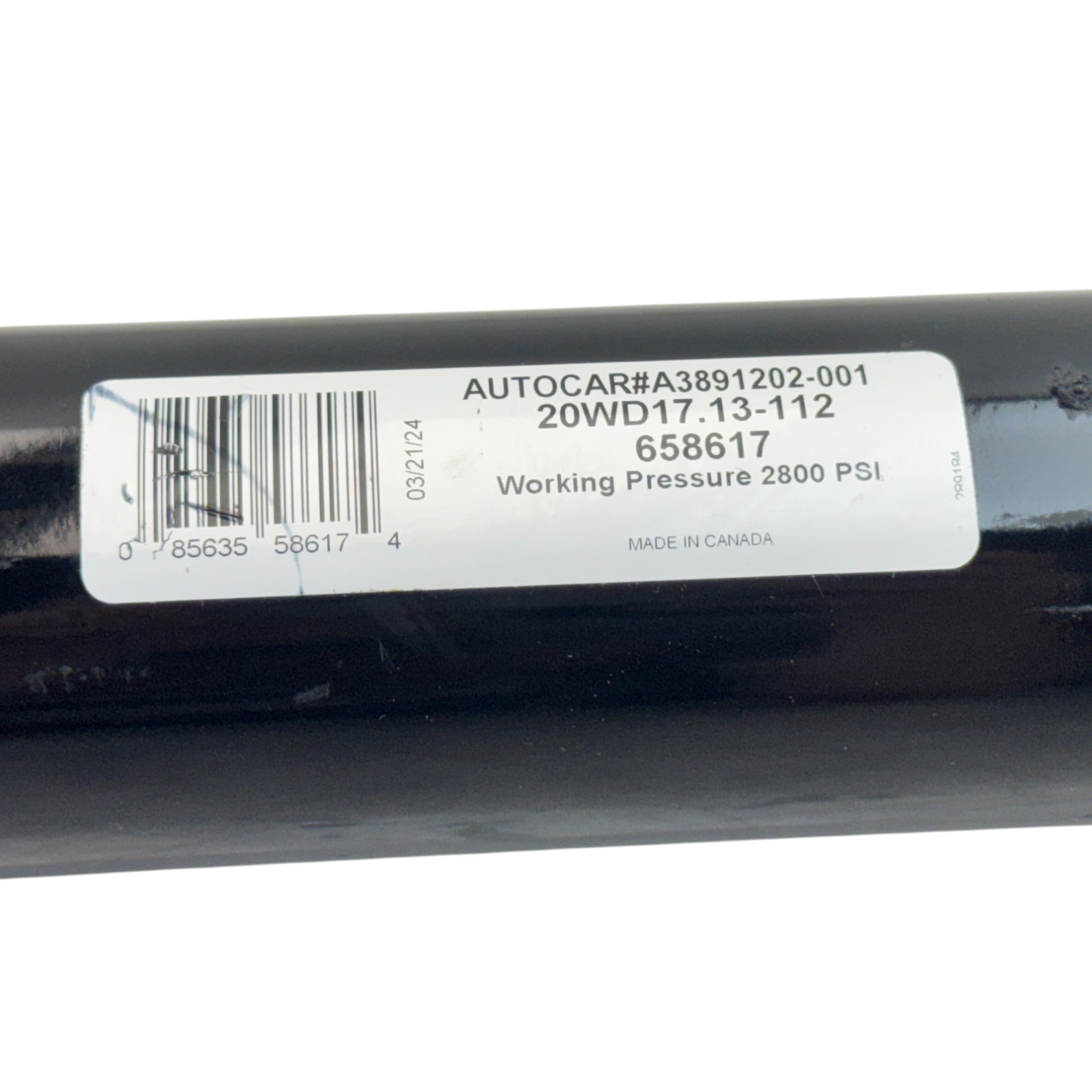 A3891202-001 Autocar Hydraulic Cylinder RH 2 X 17 1/8 INC