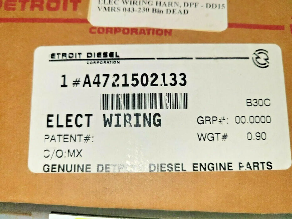 A4721502133 Genuine Detroit Diesel Wiring Def Harness
