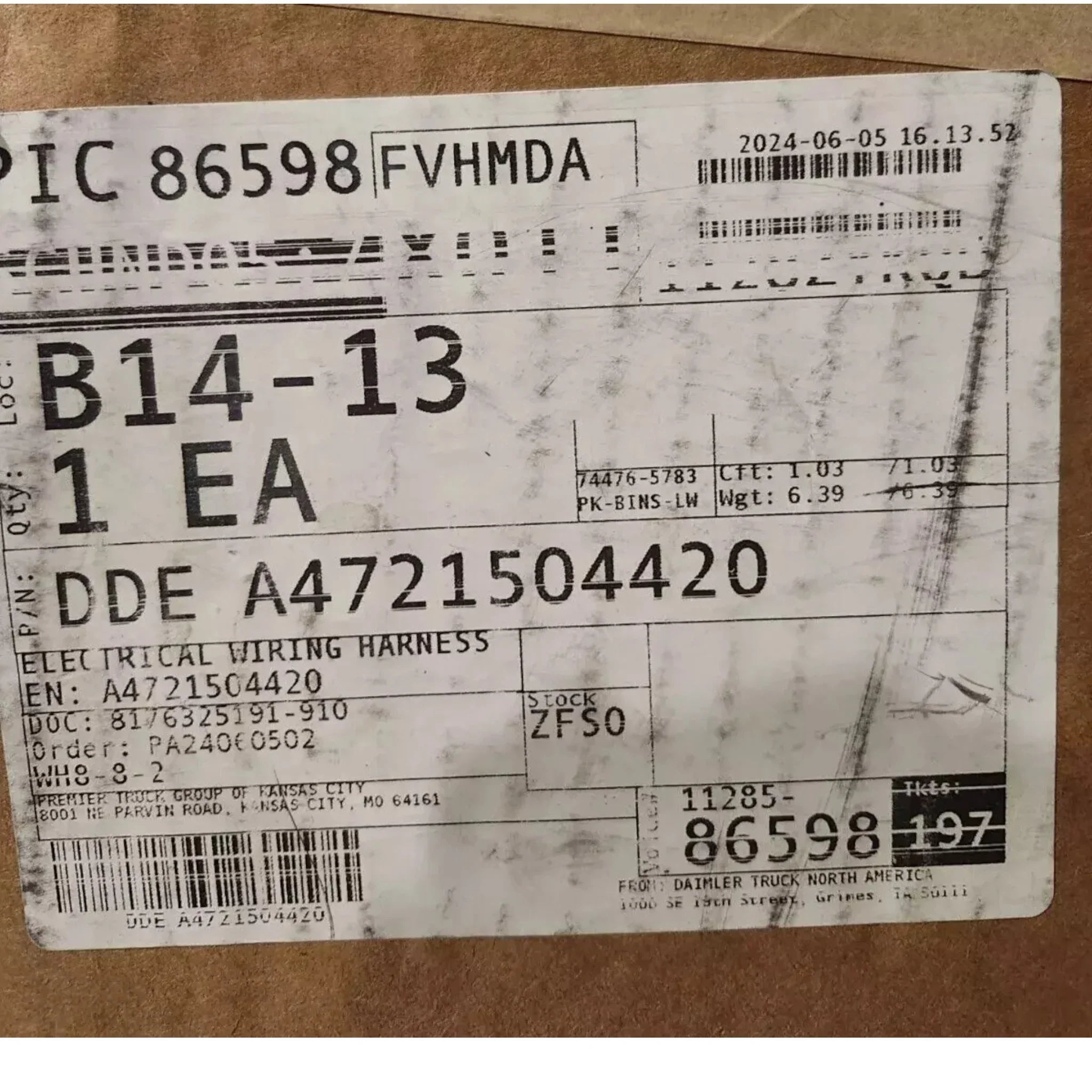 DDE A4721504320 Genuine Detroit Diesel Electrical Wiring Harness