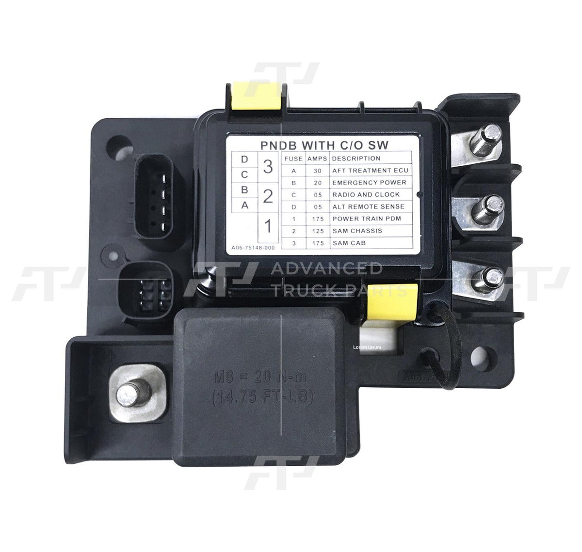 A66-03714-000 Genuine Freightliner Junction Box - With Cutoff Switch