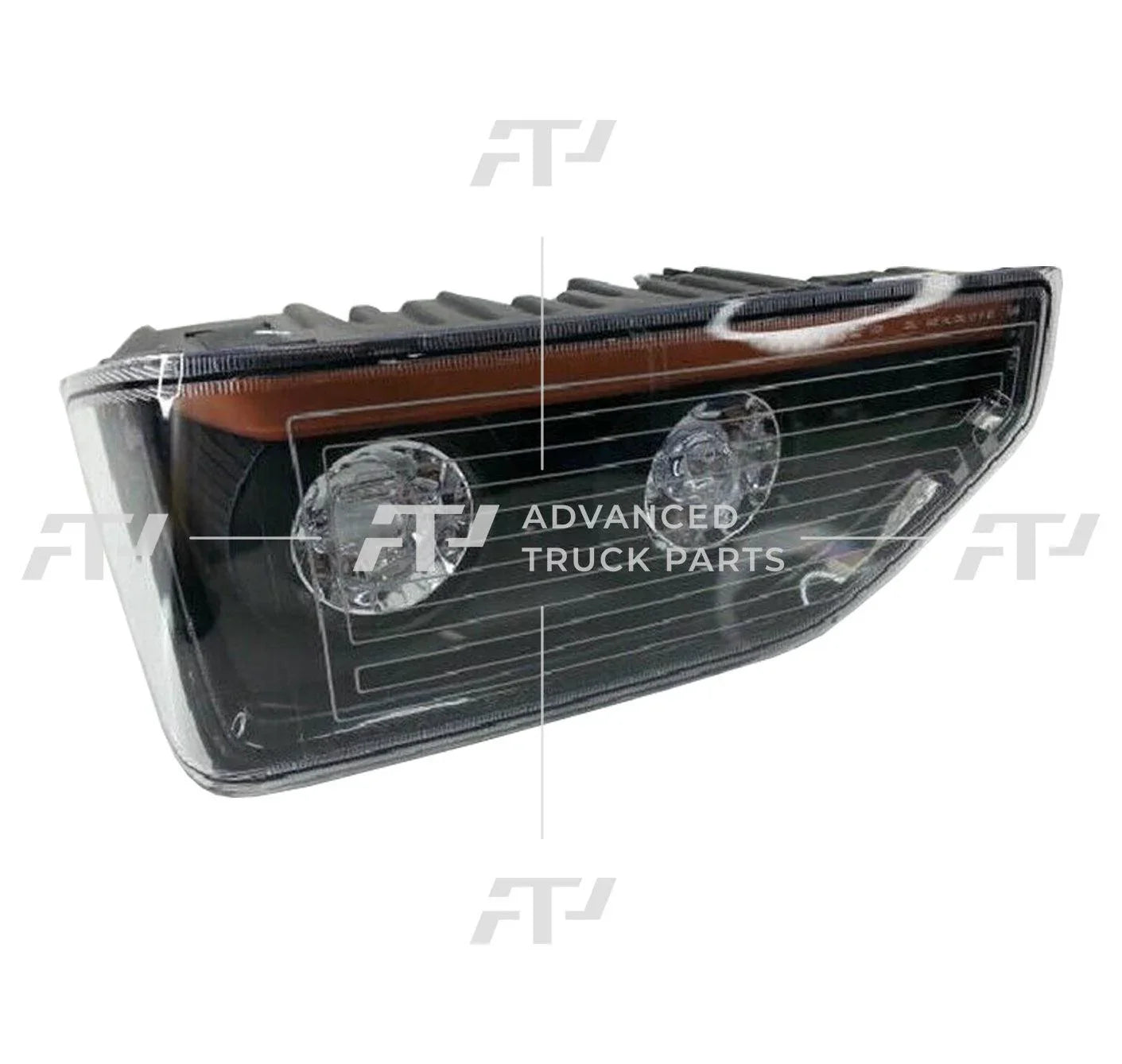 A66-10227-019 Grote Western Star Right Hand Heated Led Headlamp Amber