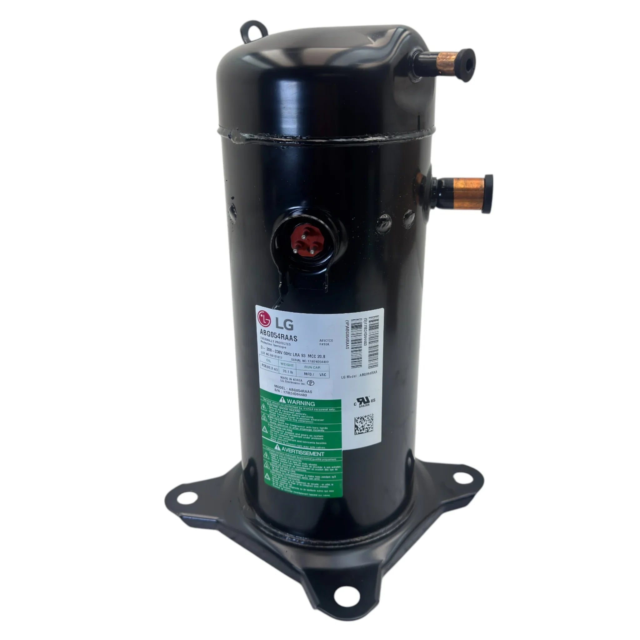 ABG054RAAS Genuine LG Scroll Compressor 208/230V