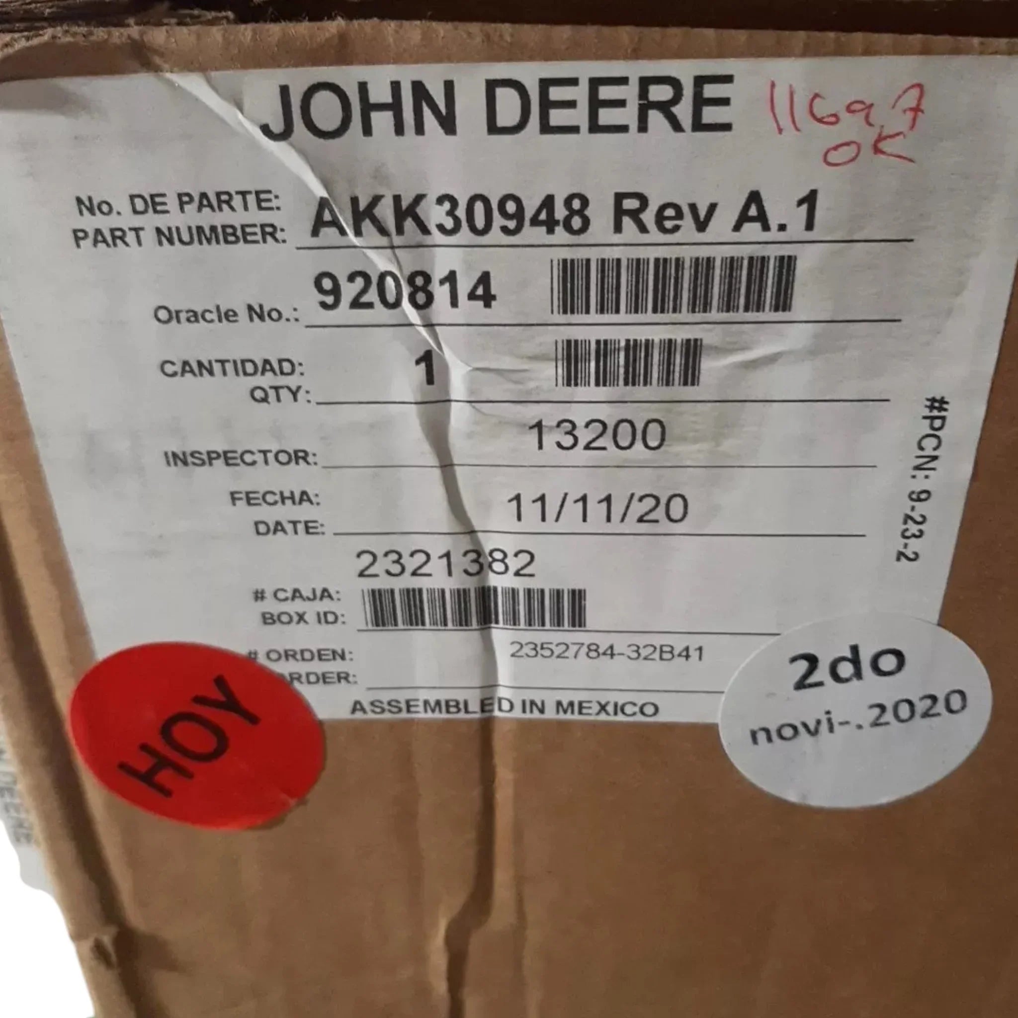 AKK30948 John Deere Wiring Harness