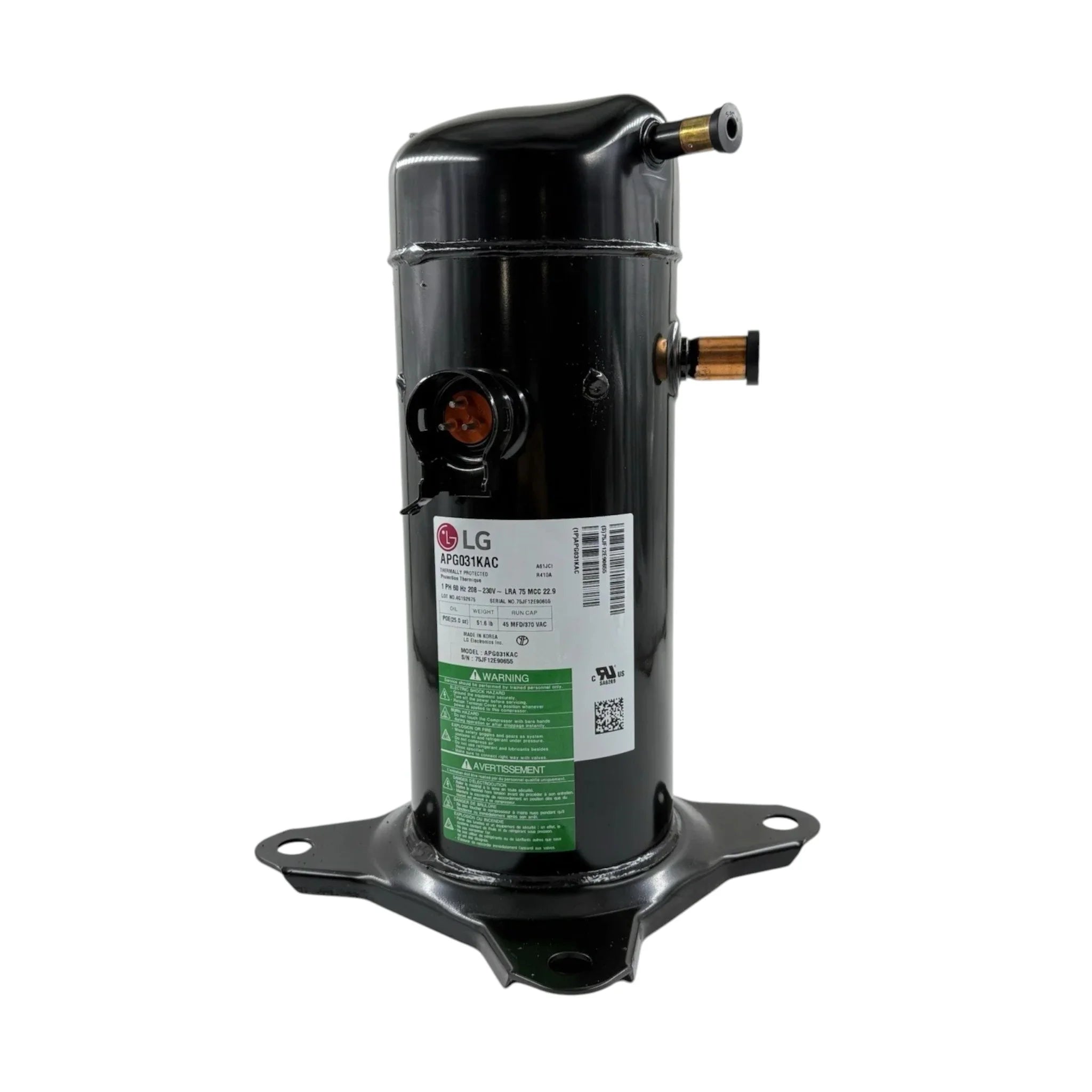 APG031KAC Genuine LG A/C Compressor 208-230V 1PH