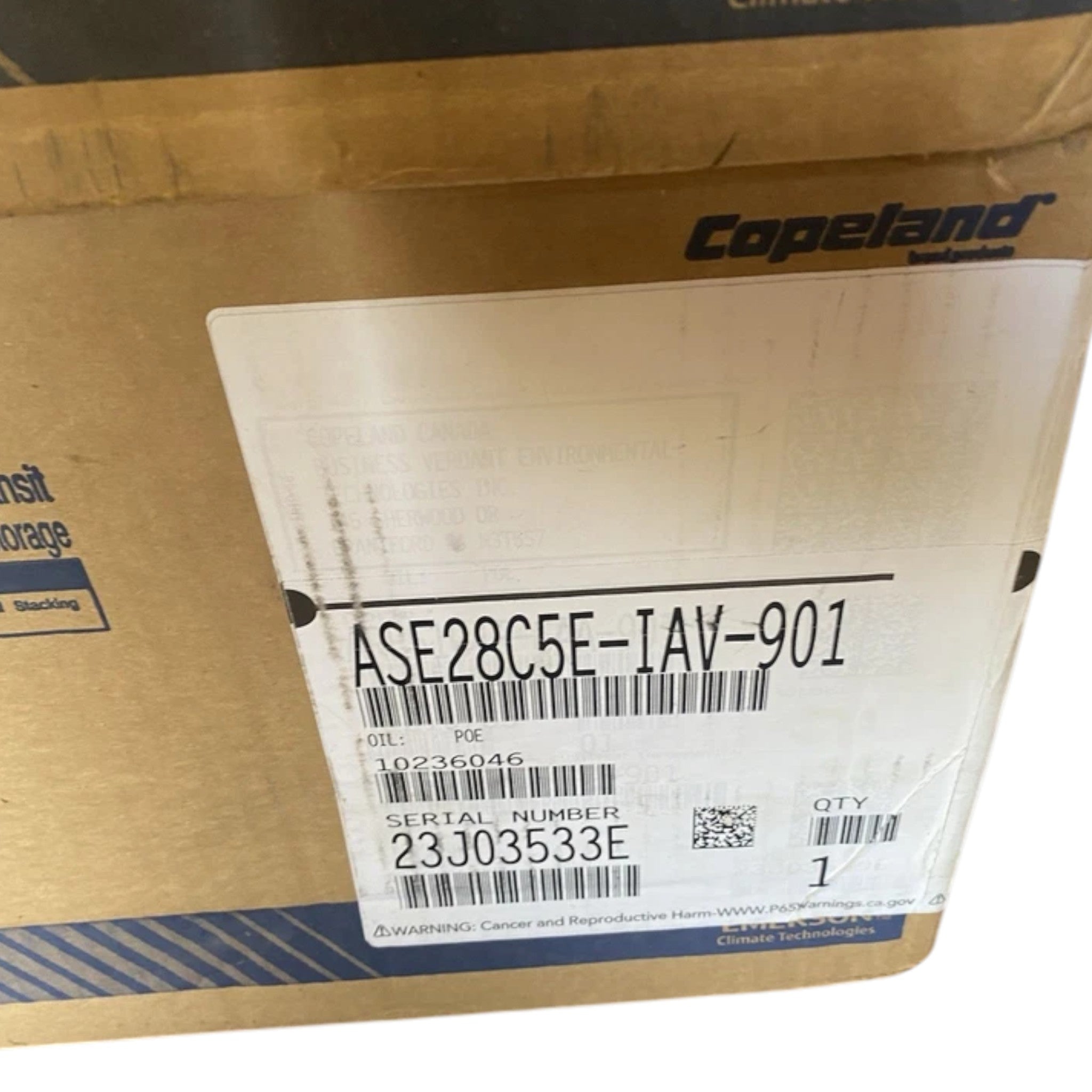ASE28C5EIAV901 Genuine Copeland Scroll Compressor