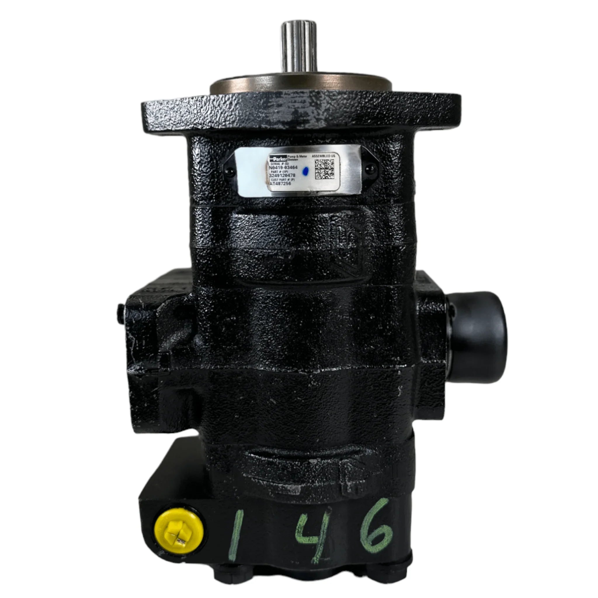 AT487256 Genuine Parker Hydraulic Gear Pump 39.5 cc/24.9 cc For John Deere