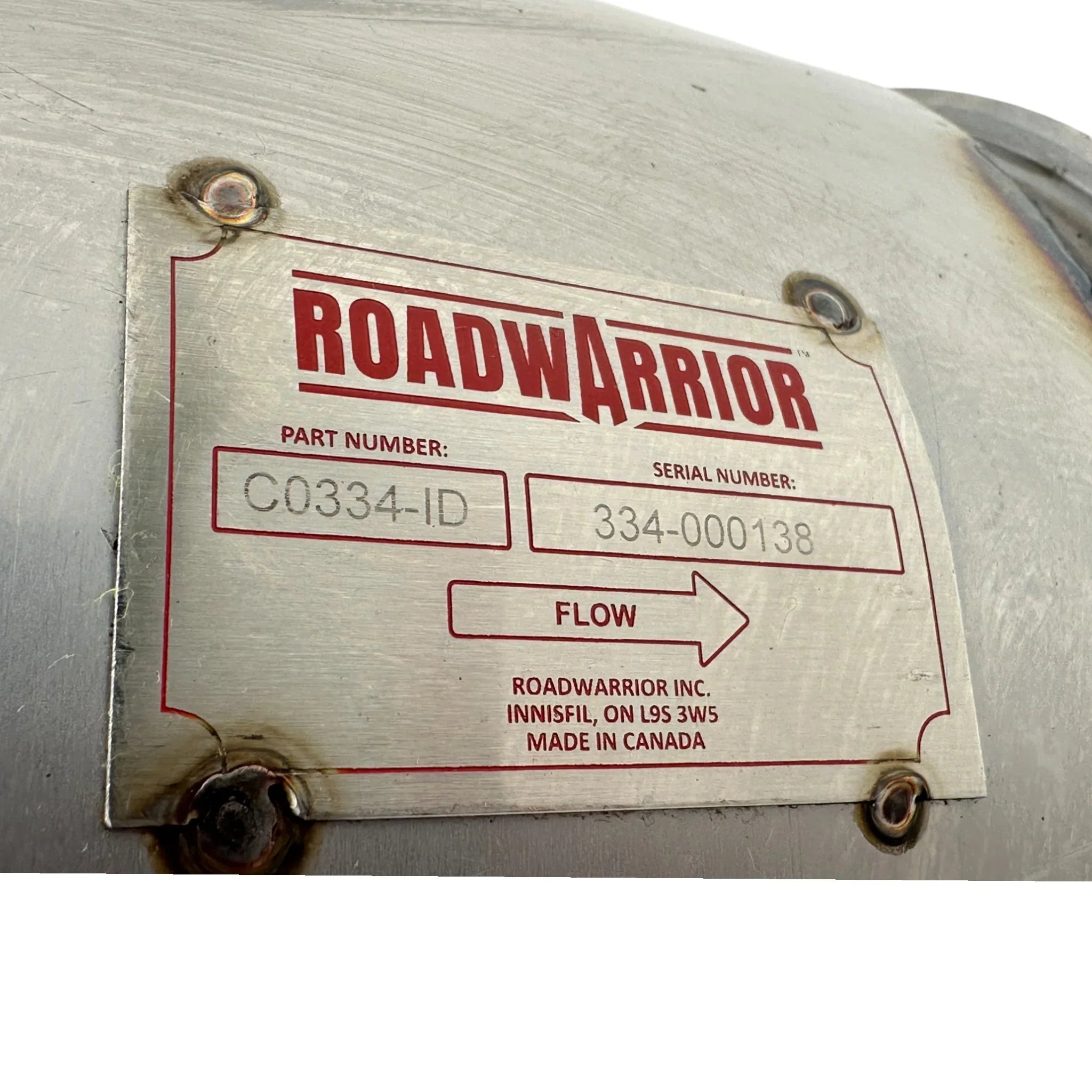 C0334-ID Genuine Roadwarrior DOC Diesel Oxygen Catalyst