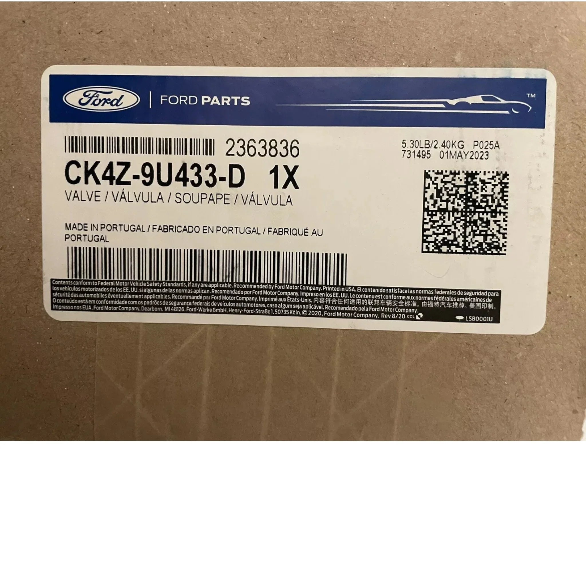 CK4Z9U433C Genuine Ford EGR Cooler