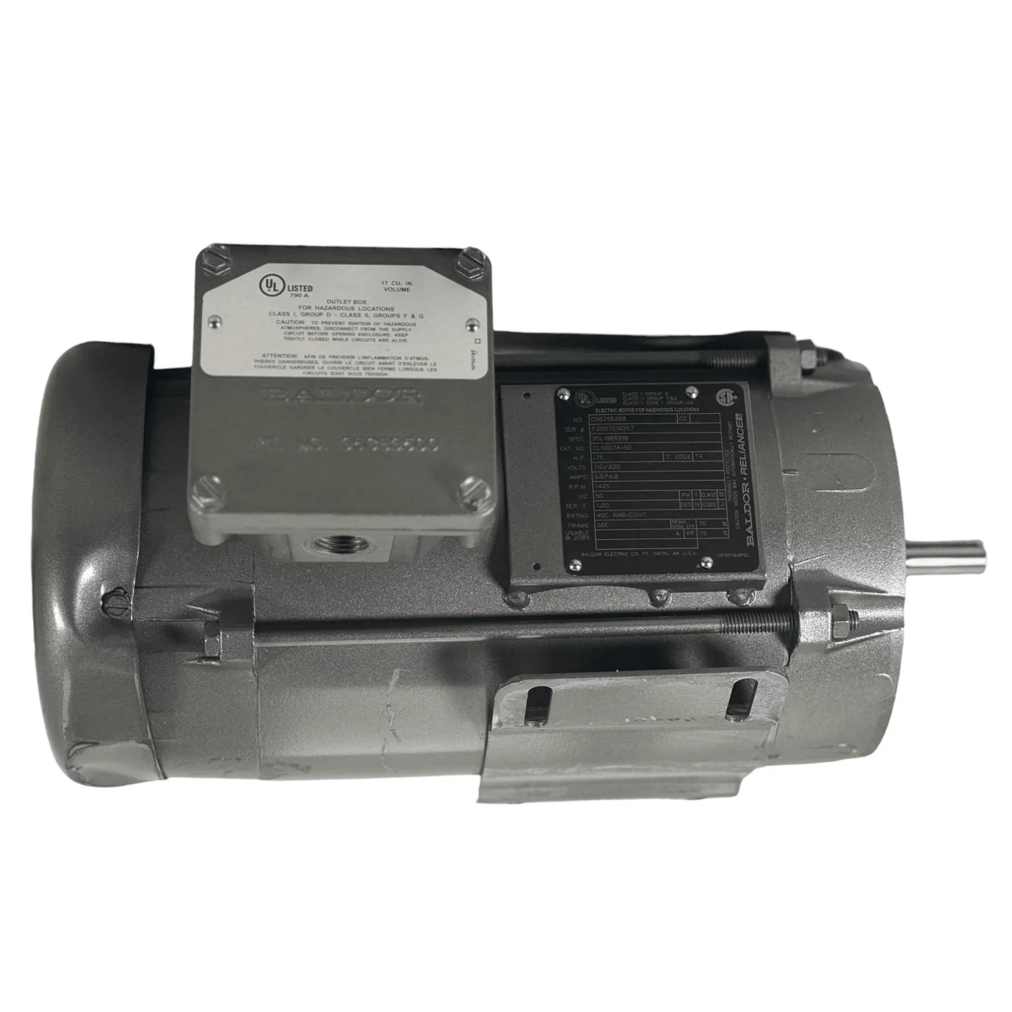 CL5007A-50 Baldor 75HP 1425RPM AC Motors 35L198S318