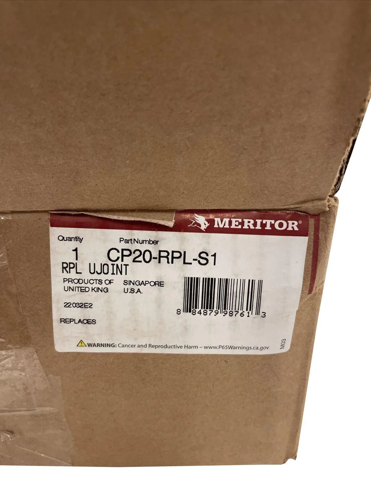 Cp20-Rpl-S1 Genuine Meritor Driveline Universal Joint Assembly Rpl 20