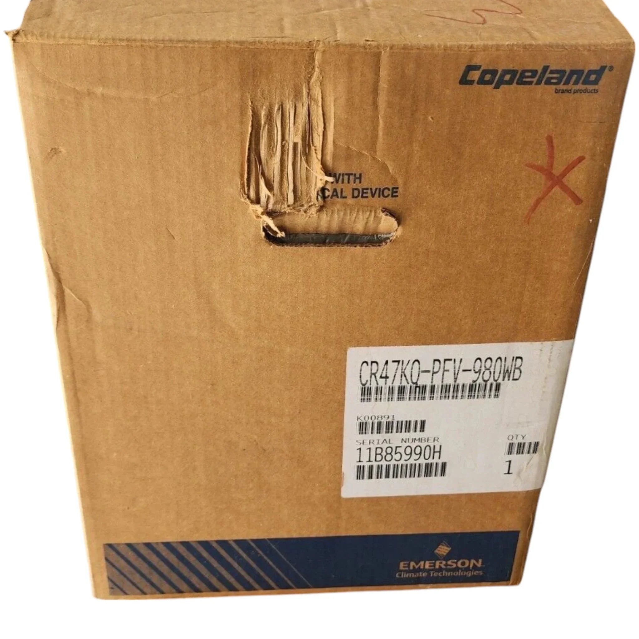 CR47KQ-PFV-980WB Genuine Copeland Scroll Compressor