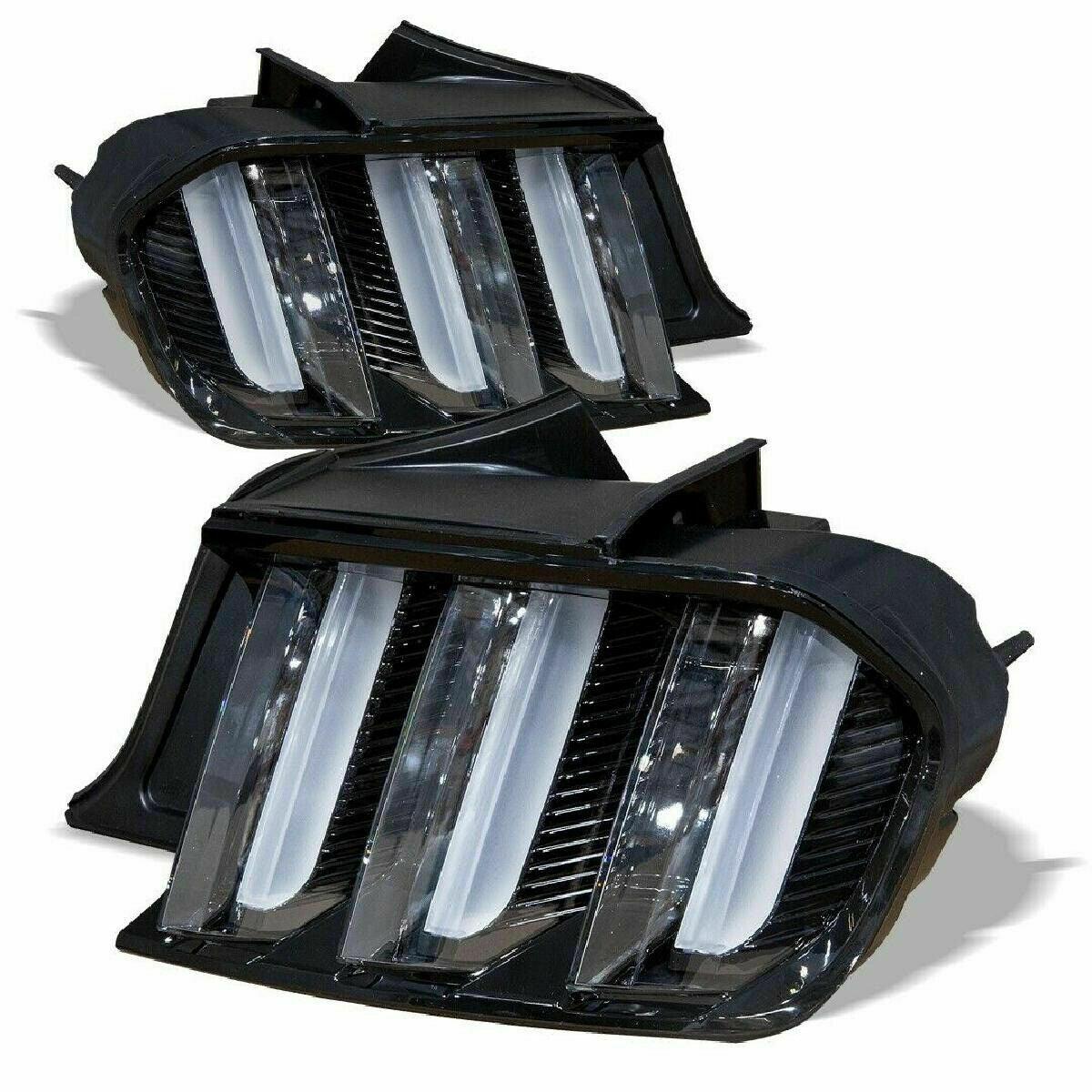 Ctrng-0636-Gbc Euro Style Left & Right Black Clear Full Led Sequential Signal Tail Lights - ADVANCED TRUCK PARTS