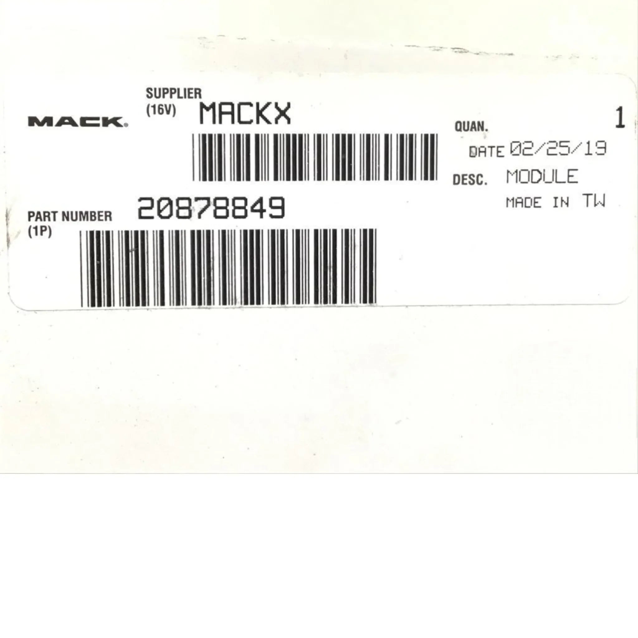 20878849 Genuine Volvo Module - Truck To Trailer