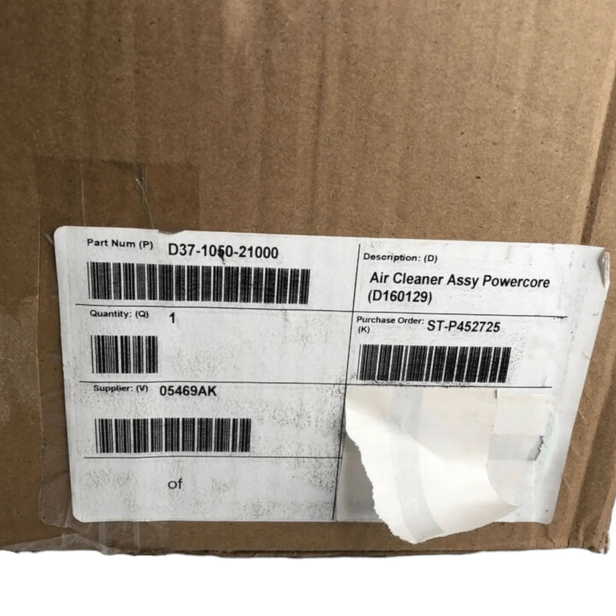 D37103221000 Genuine Paccar Air Cleaner Assembly