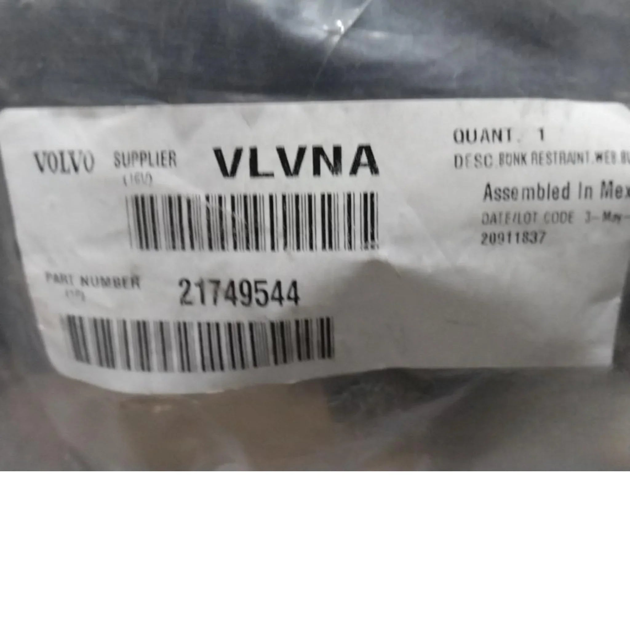 21749544 Genuine Mack Bunk Restraint - Truck To Trailer