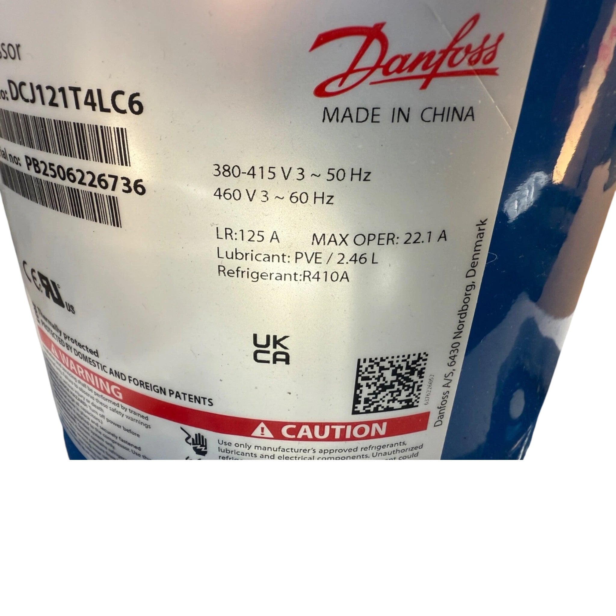 DCJ121T4LC6 Genuine Danfoss Scroll Compressor