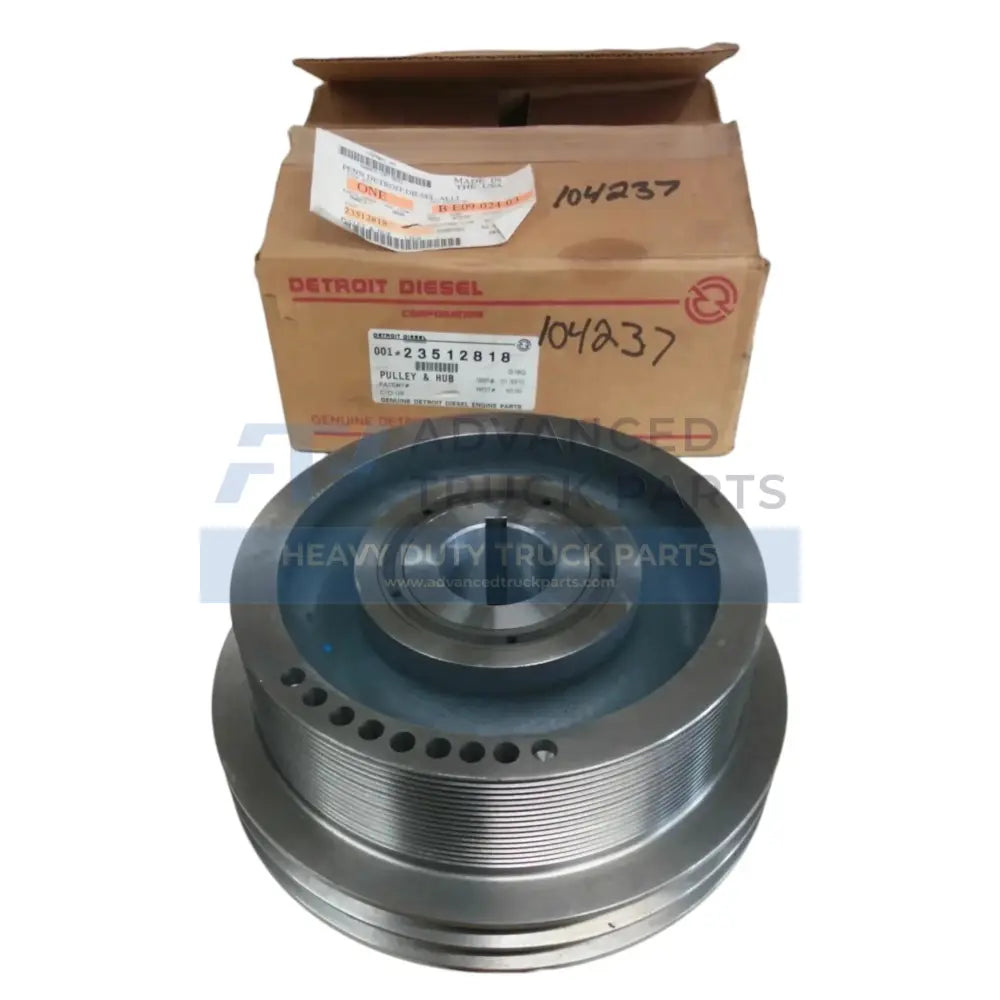 DDE23512818 Genuine Detroit Diesel Crankshaft Pulley Assembly