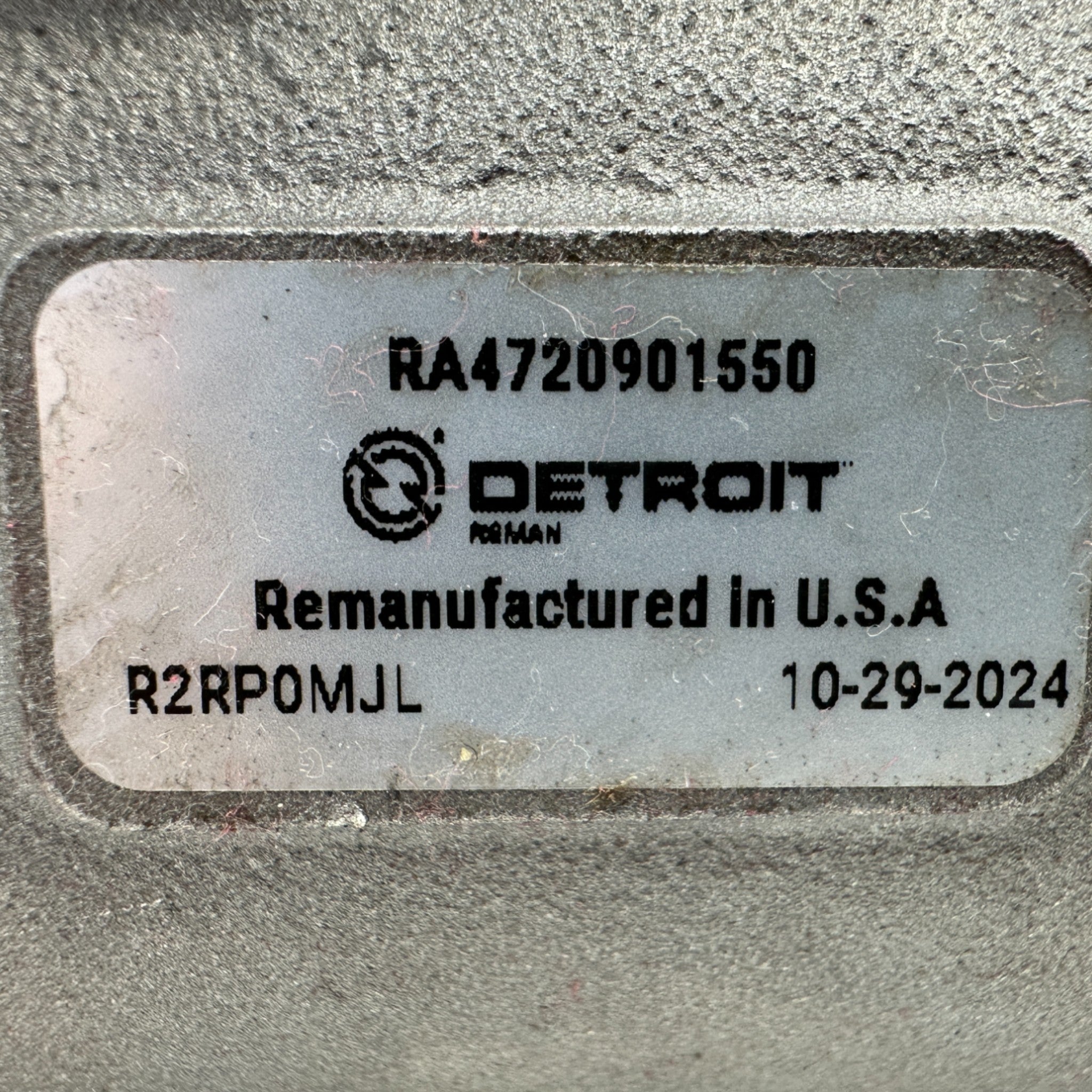 DDE RA4720901550 Genuine Detroit Diesel Fuel Injection Pump For DD15 / DD16