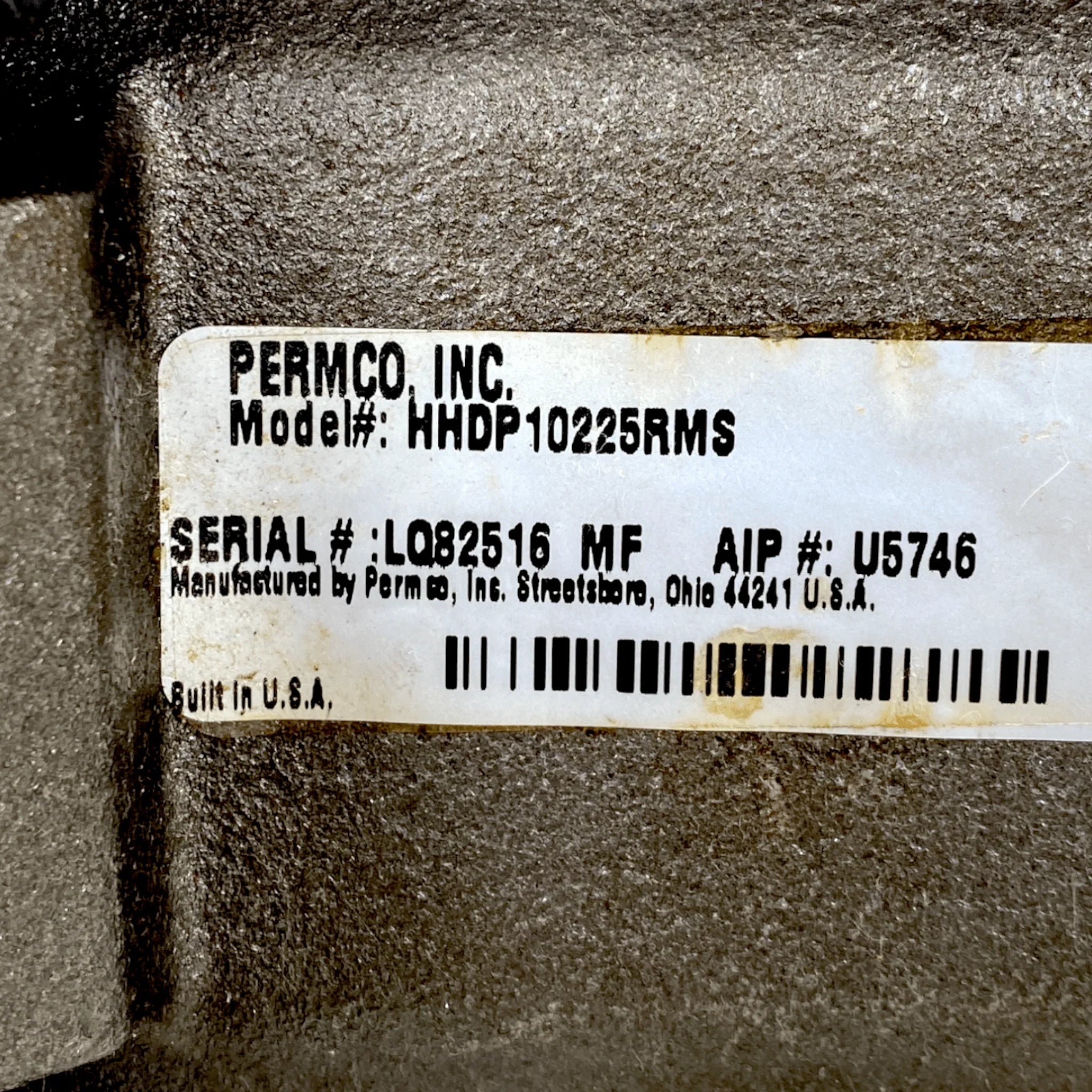 Dp10225Rms Genuine Permco Dump Pump 4 Bolt Direct Mount Manual Shift