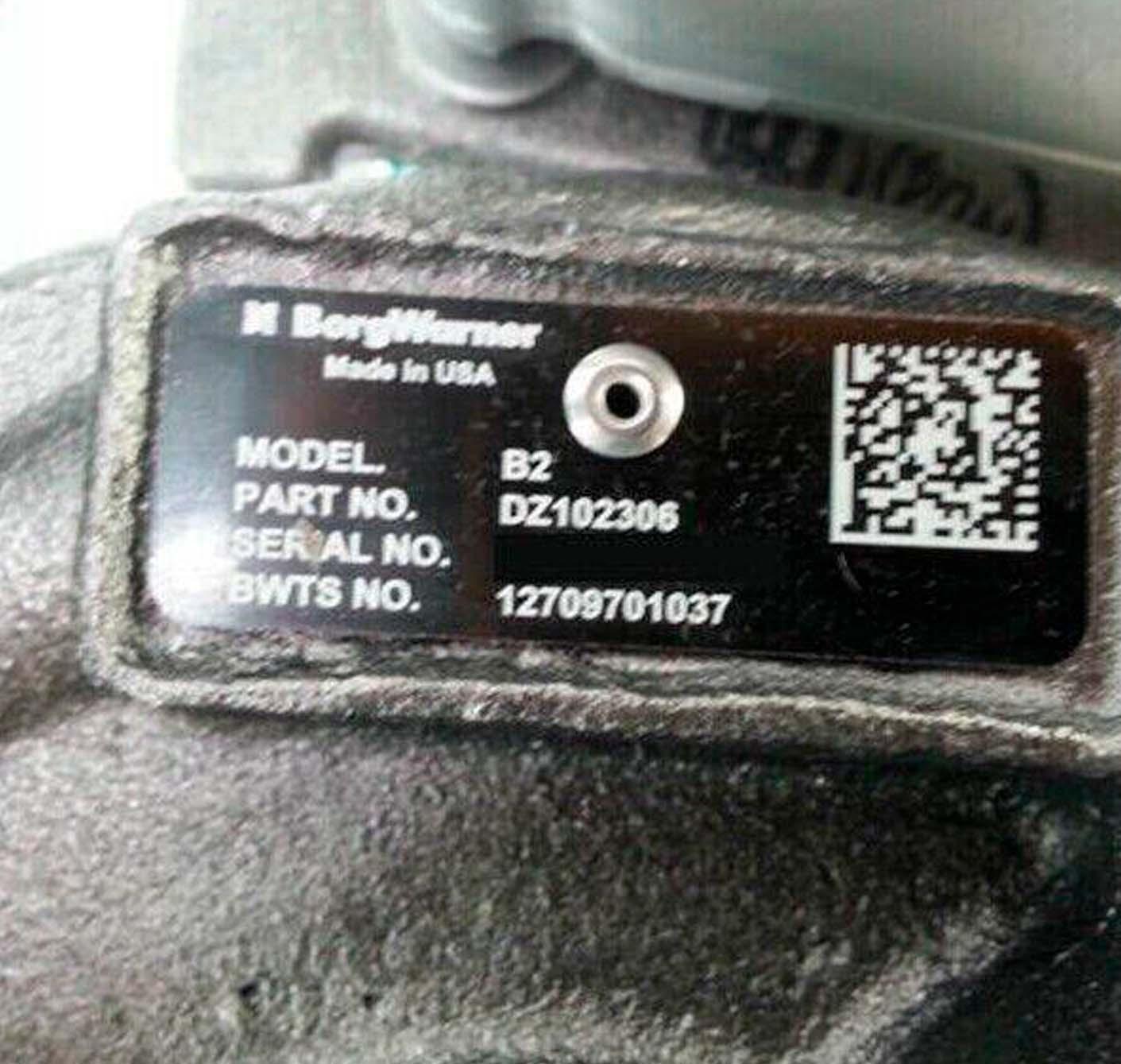 DZ102306 Genuine Borg Warner Turbocharger B2 For John Deere
