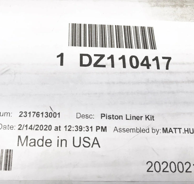 Dz110417 Genuine John Deere Piston Liner Kit