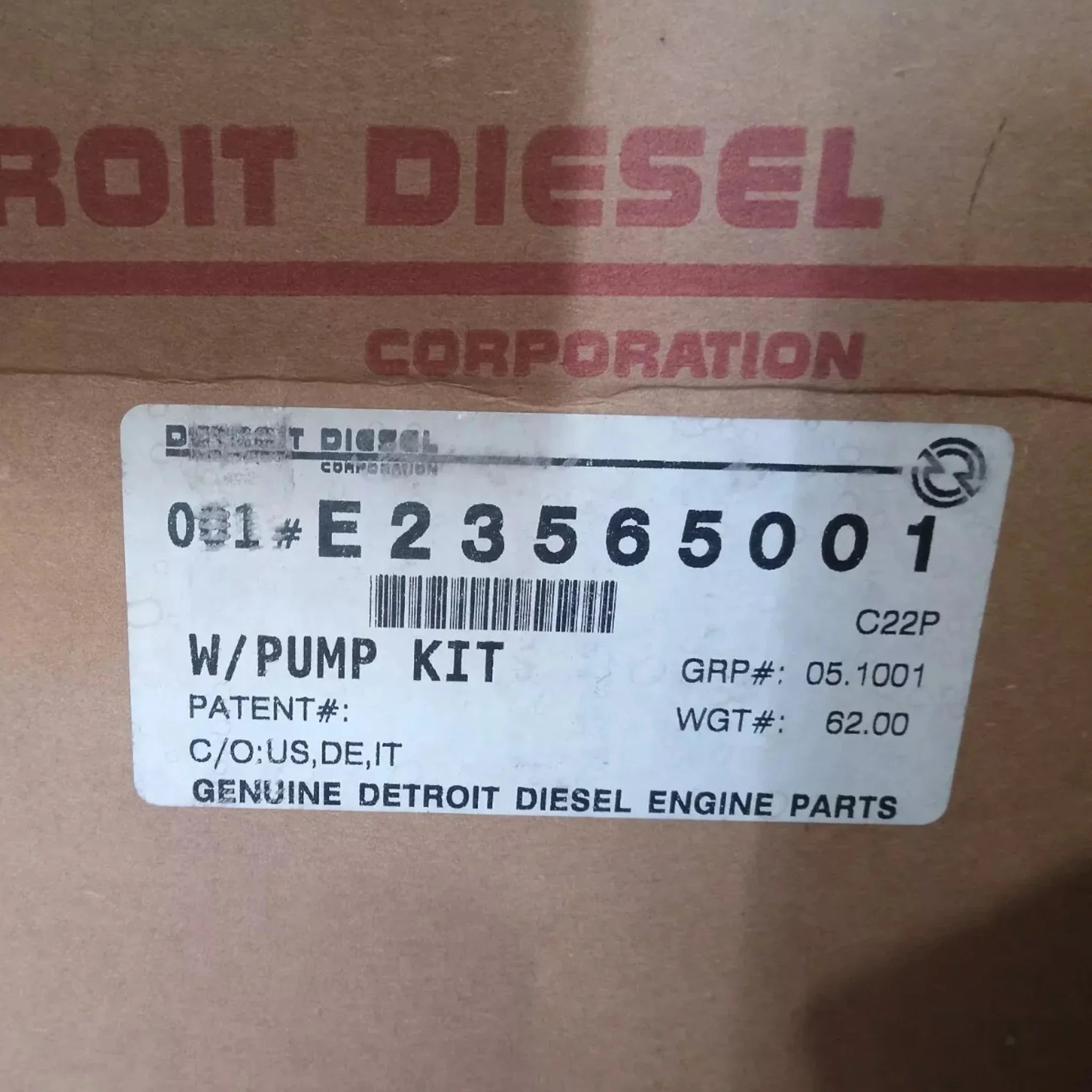 E23535488 Detroit Diesel Water Pump Kit