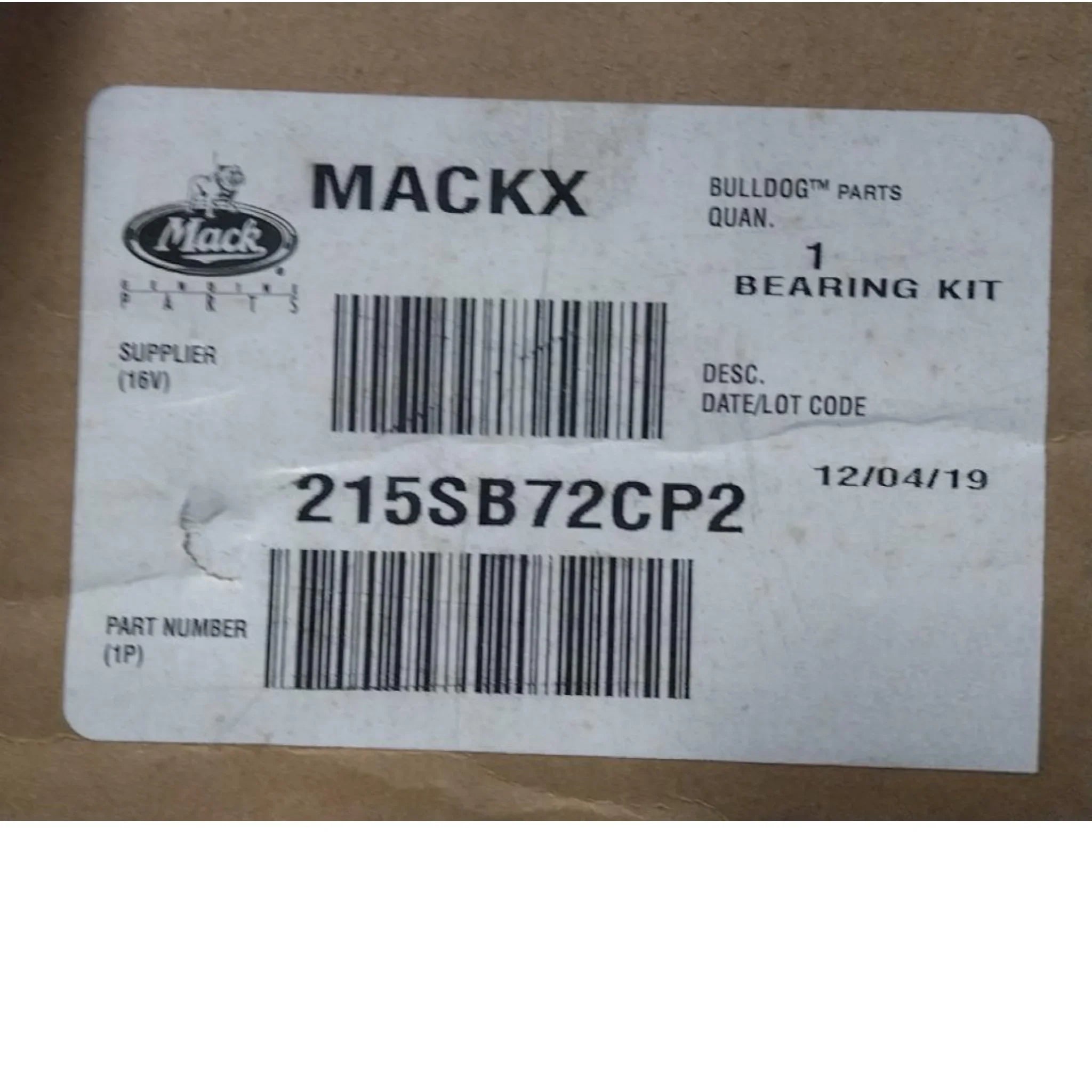 215SB72CP2 Genuine Mack Main Bearing Kit - Truck To Trailer