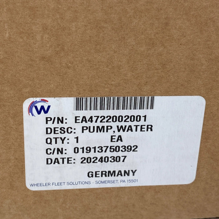 EA4722002001 Genuine Detroit Diesel Water Pump For Dd13 Dd15