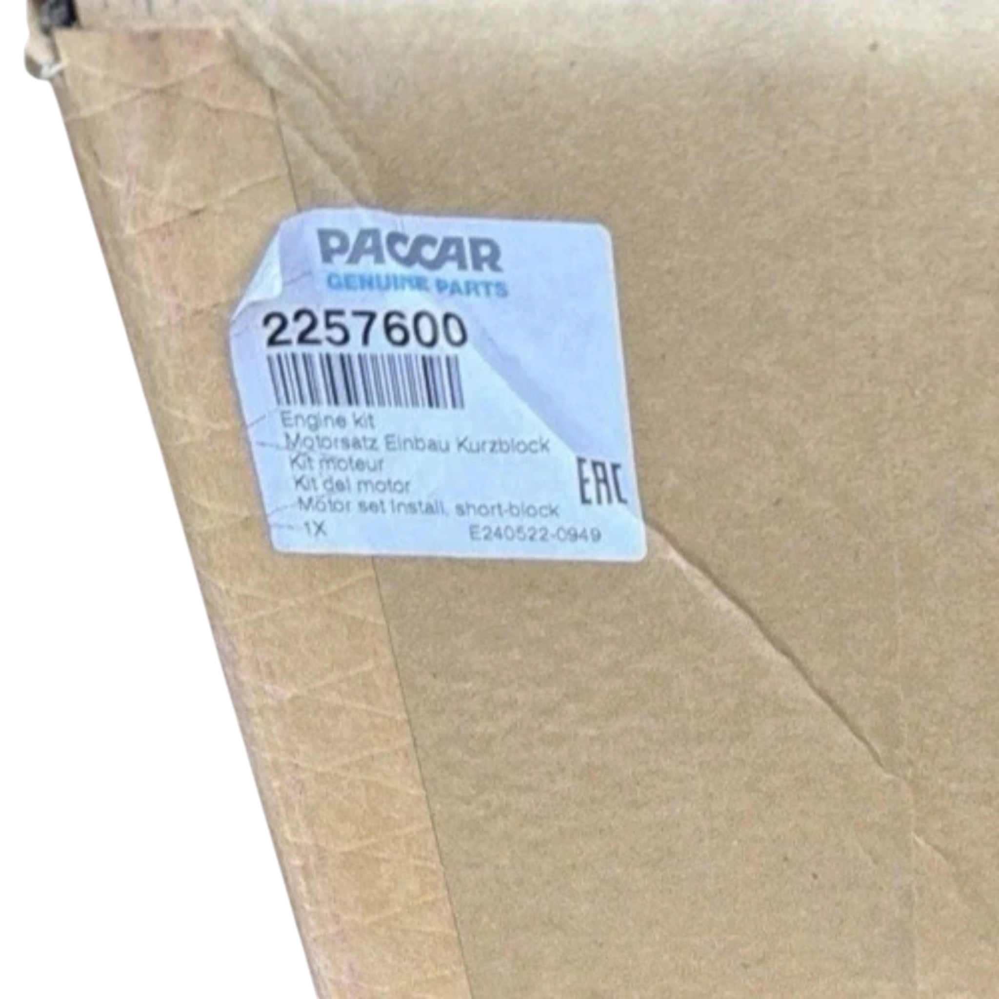 2257600PE-008O Genuine Paccar Installation Kit Short Block
