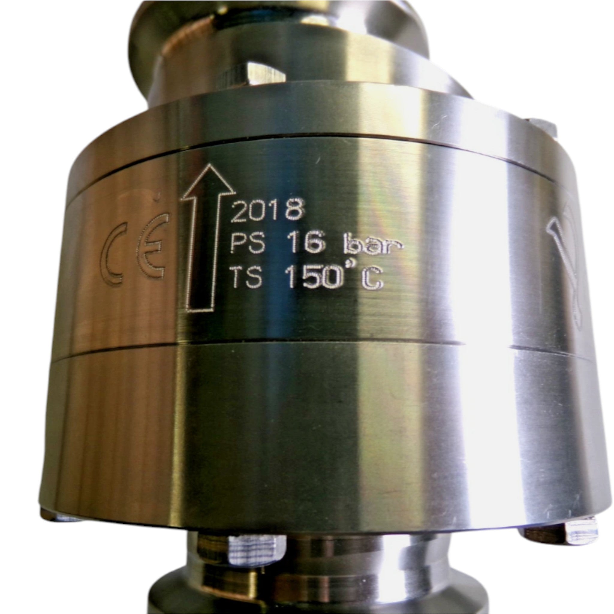 EDF-3A-H-CL-2.0-V-316 Ygros Horizontal EDF Springless Eccentric 3A Stainless Tri-Clamp Check Valve