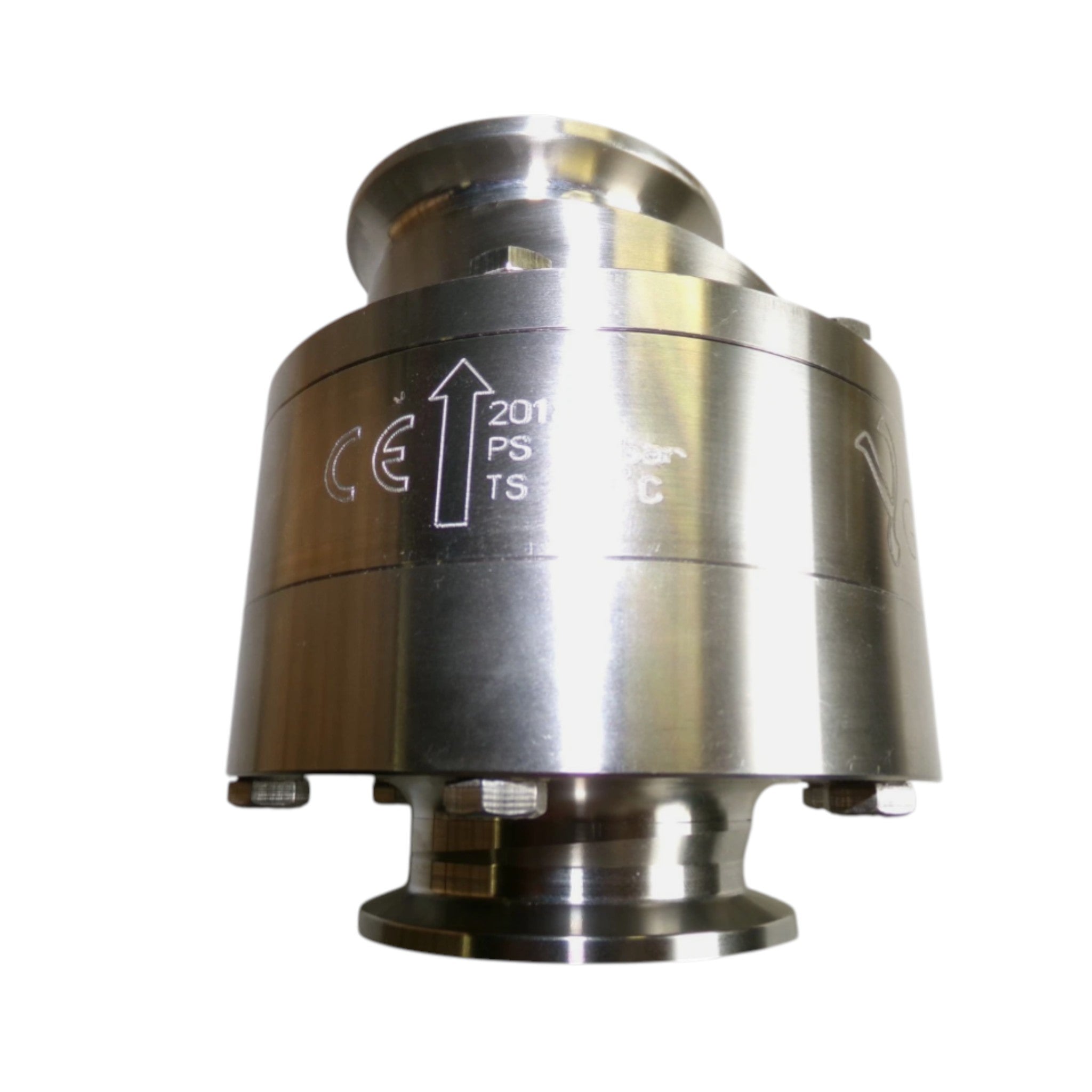 EDF-3A-H-CL-2.0-V-316 Ygros Horizontal EDF Springless Eccentric 3A Stainless Tri-Clamp Check Valve