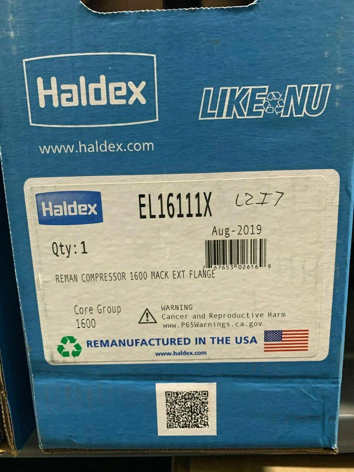 El16111X Genuine Haldex Air Compressor El1600